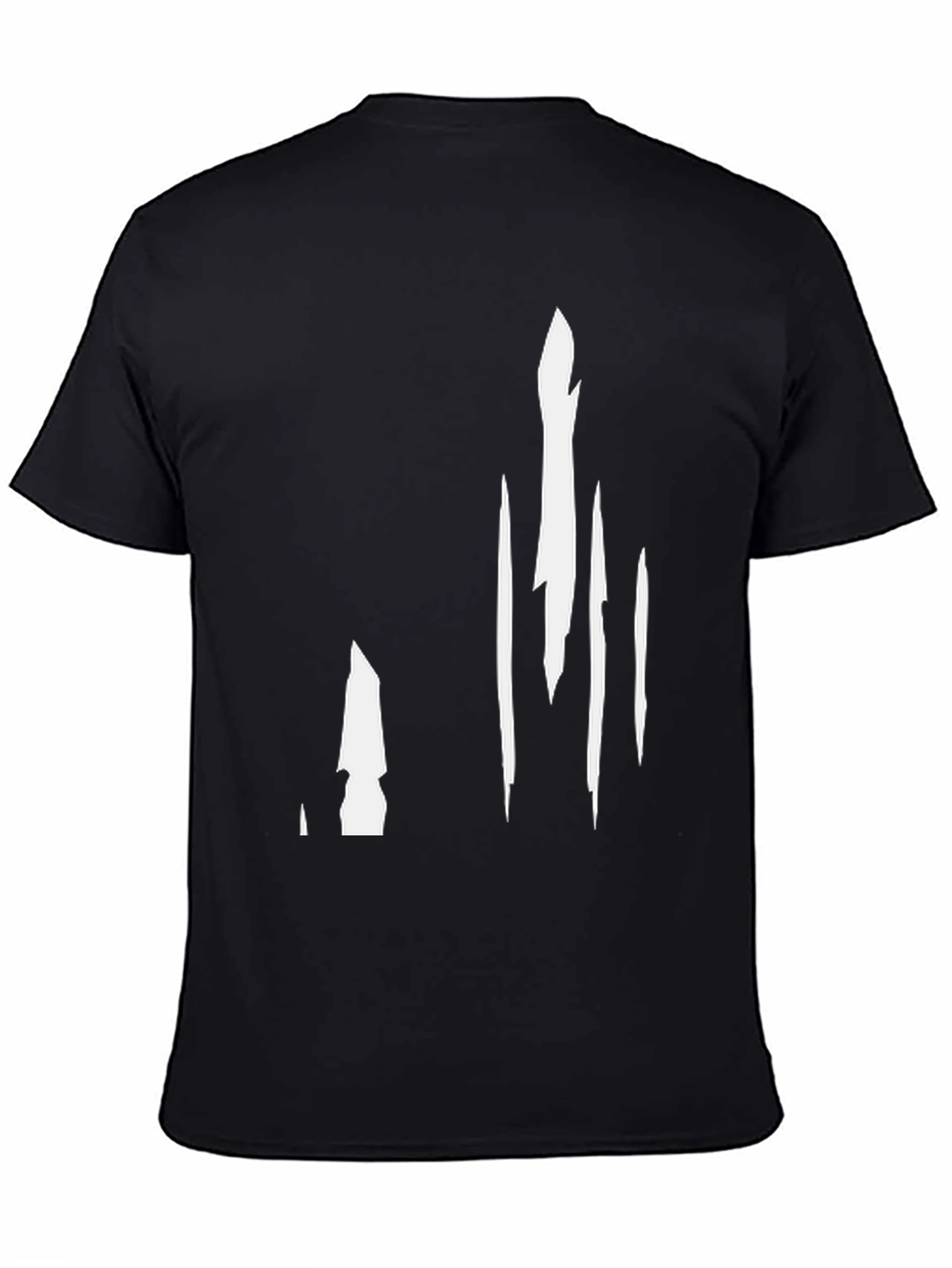 Black Modern Abstract Black Graphic Tee view 4