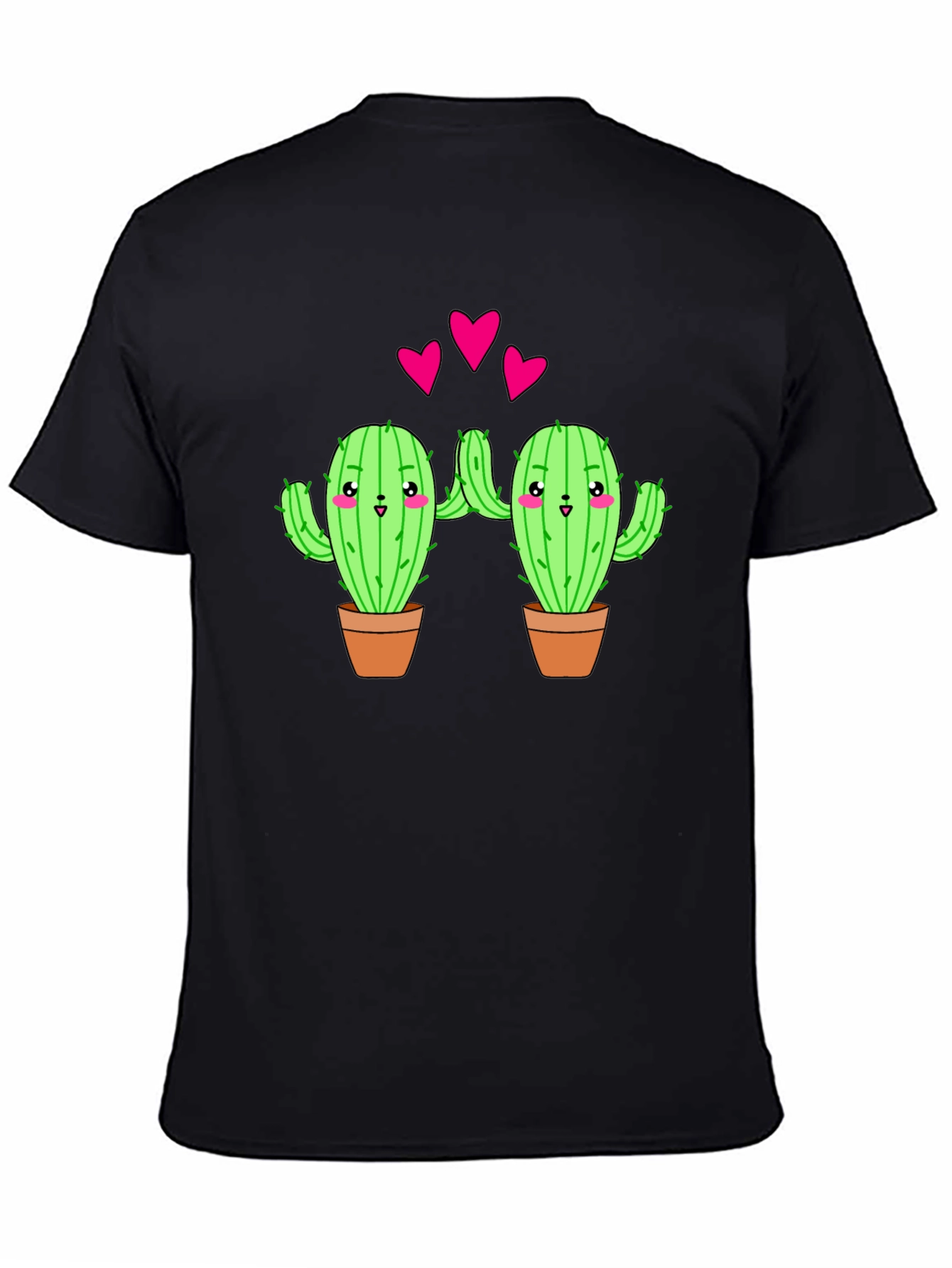 Black Cactus Love Graphic T-Shirt - Black view 4