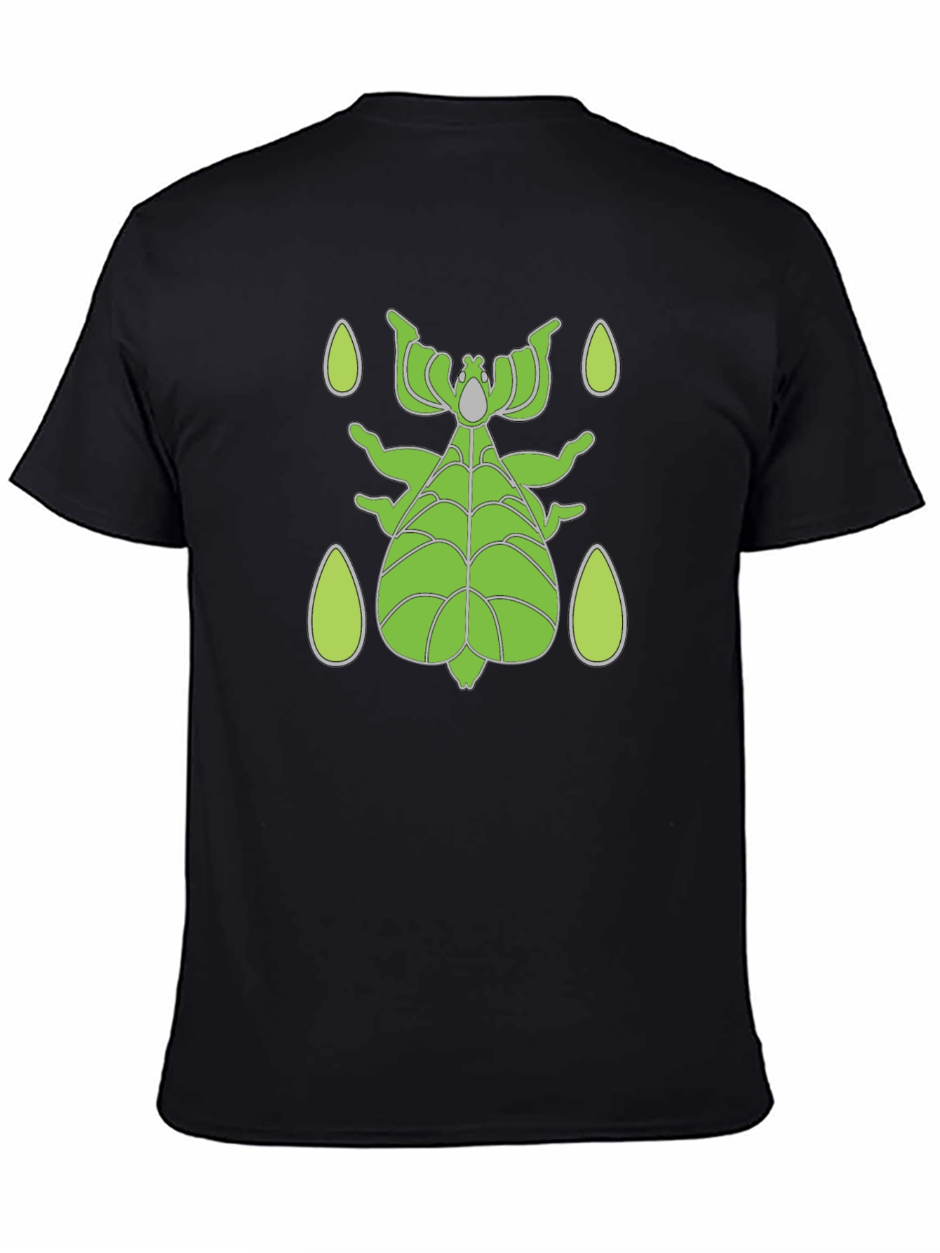 Black Green Stick Bug T-Shirt - Unique Insect Design view 4