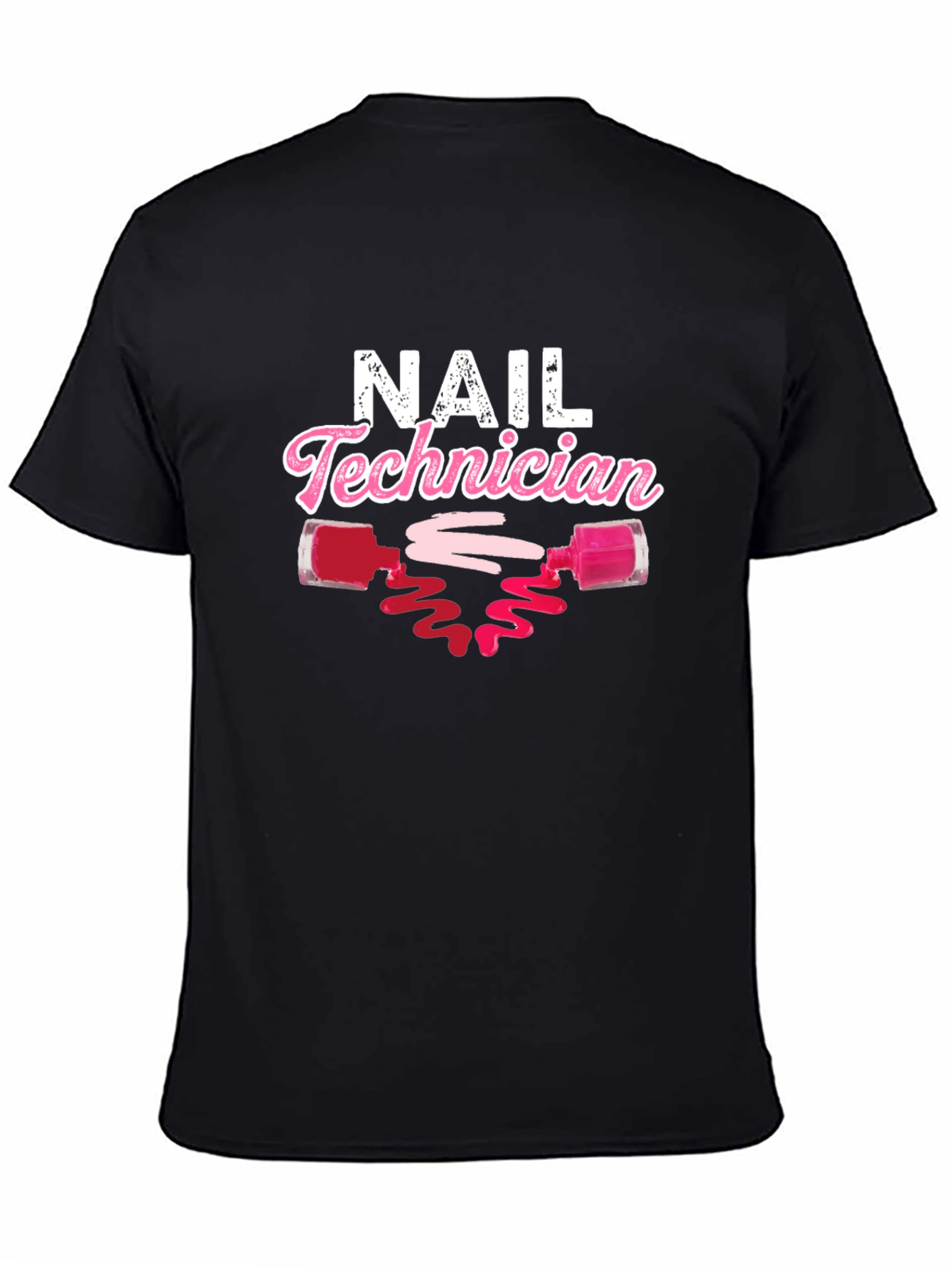 Black Nail Technician T-Shirt - Manicure & Pedicure view 4