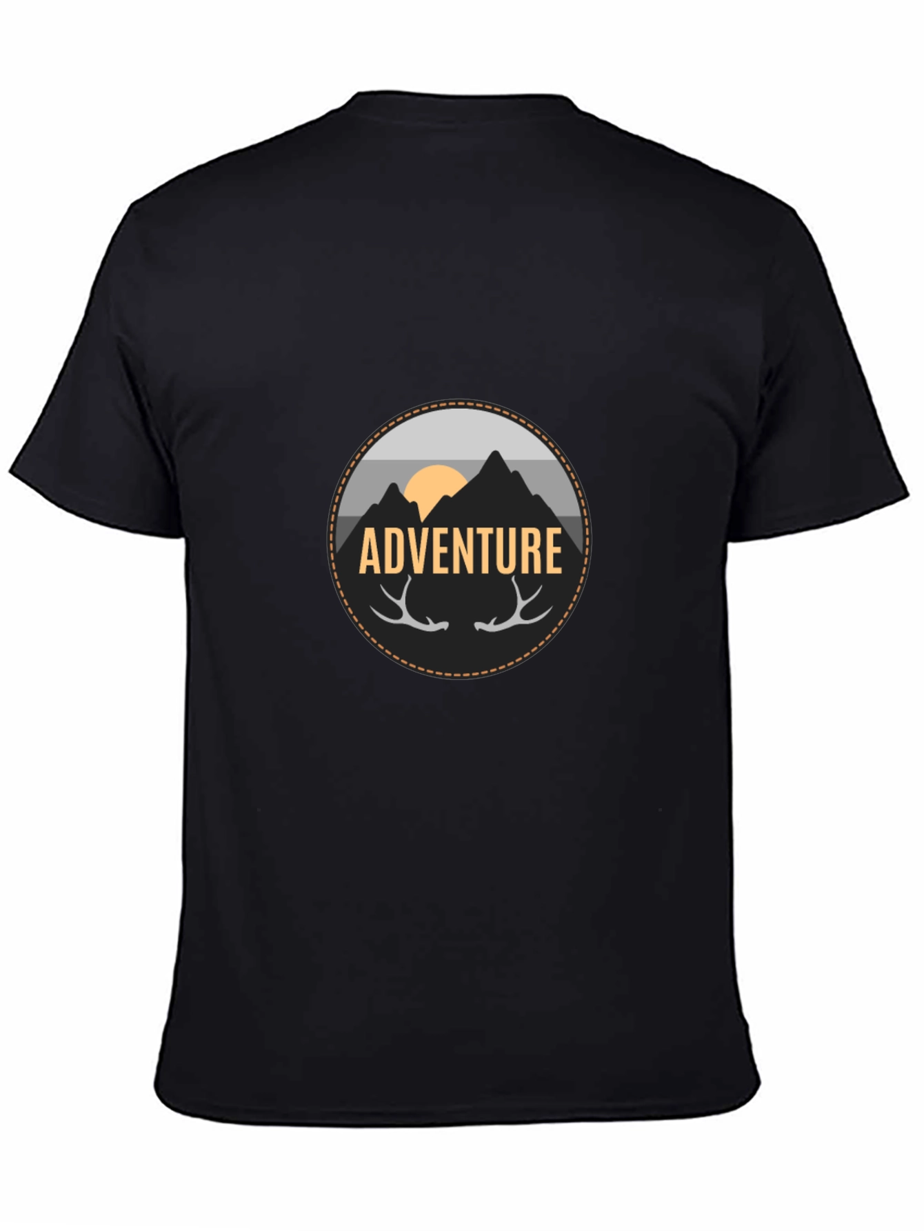 Black Adventure Graphic Tee - Men's Black T-Shirt view 4