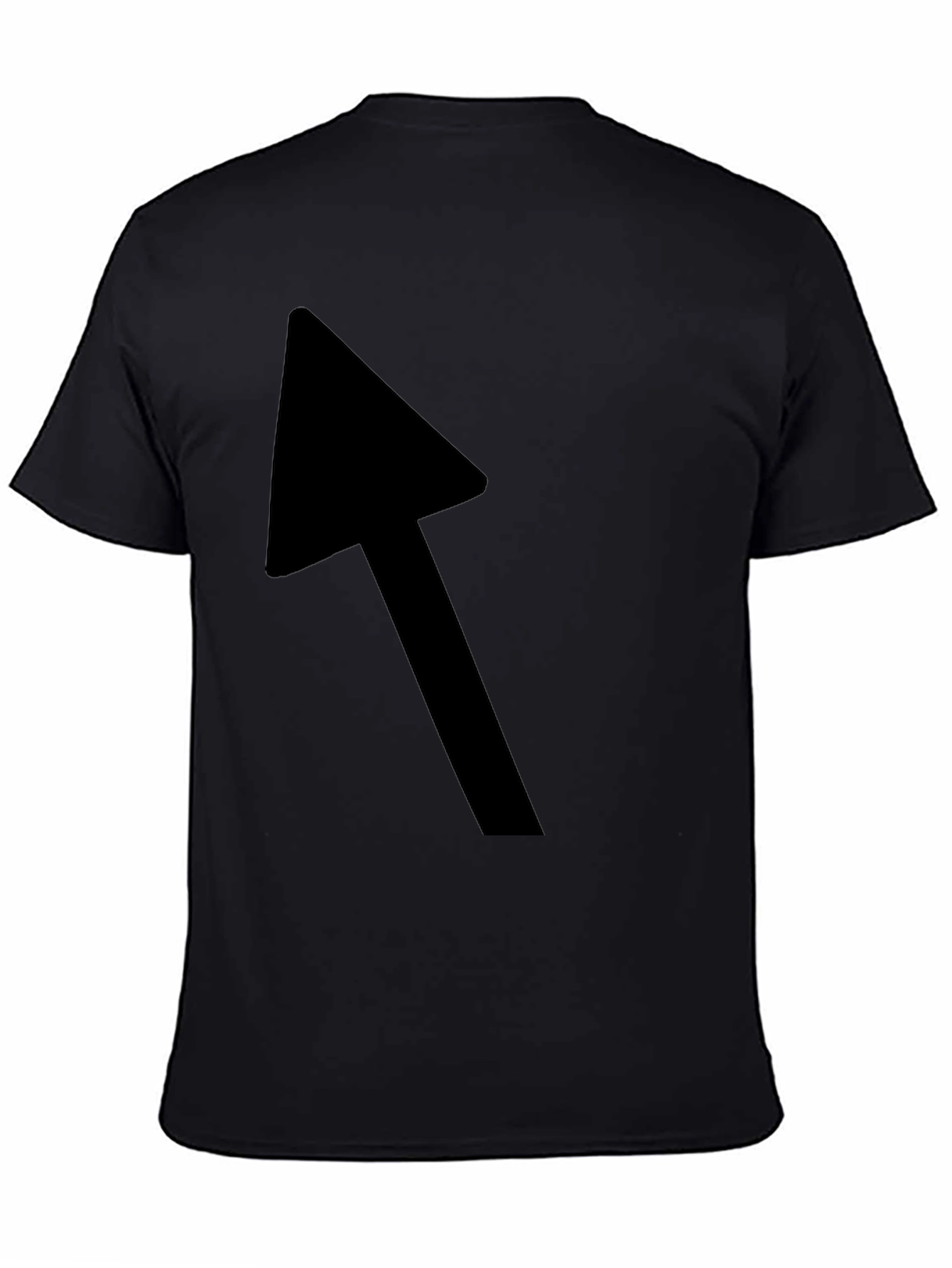 Black Black T-Shirt with Bold Arrow Graphic view 4
