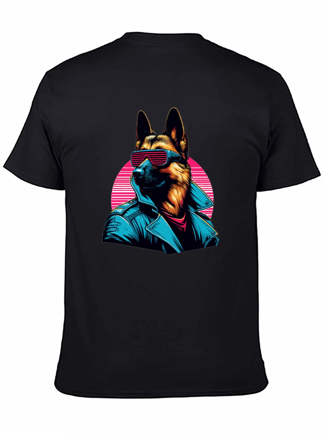 Black Retro Dog T-Shirt view 4