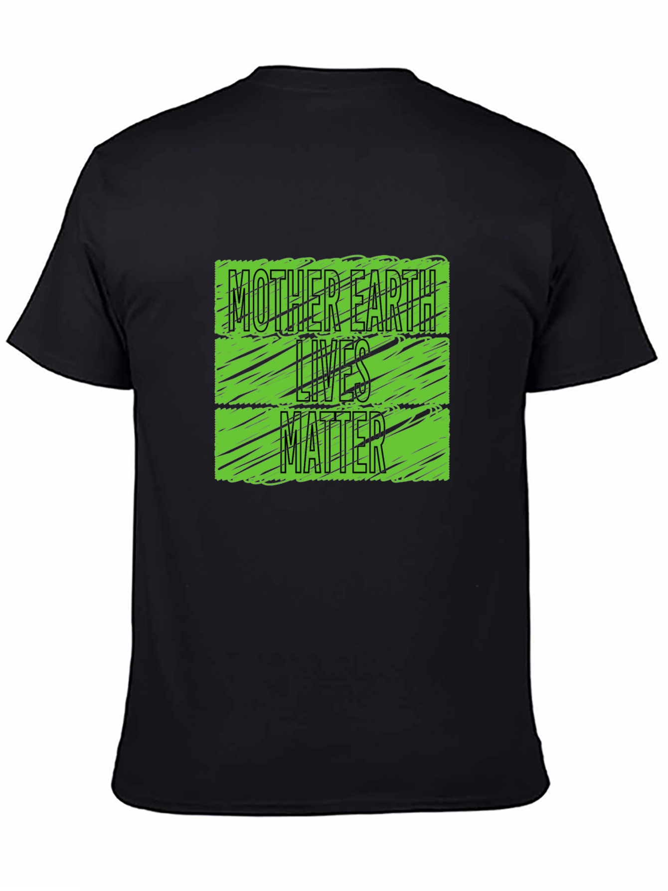 Black Mother Earth Lives Matter Graphic Tee - Black view 4
