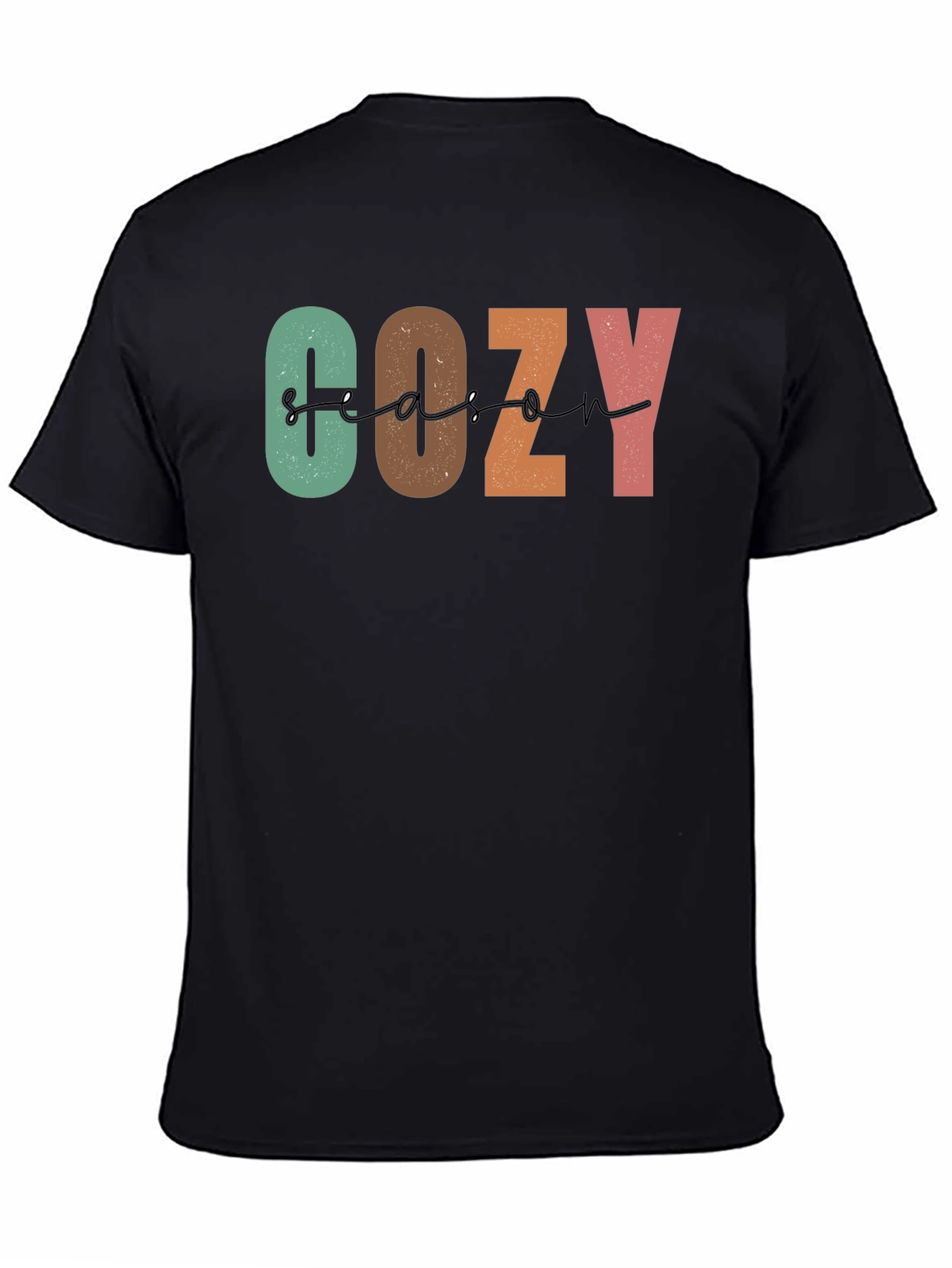 Black Cozy Season Graphic Tee - Stylish Comfort view 4
