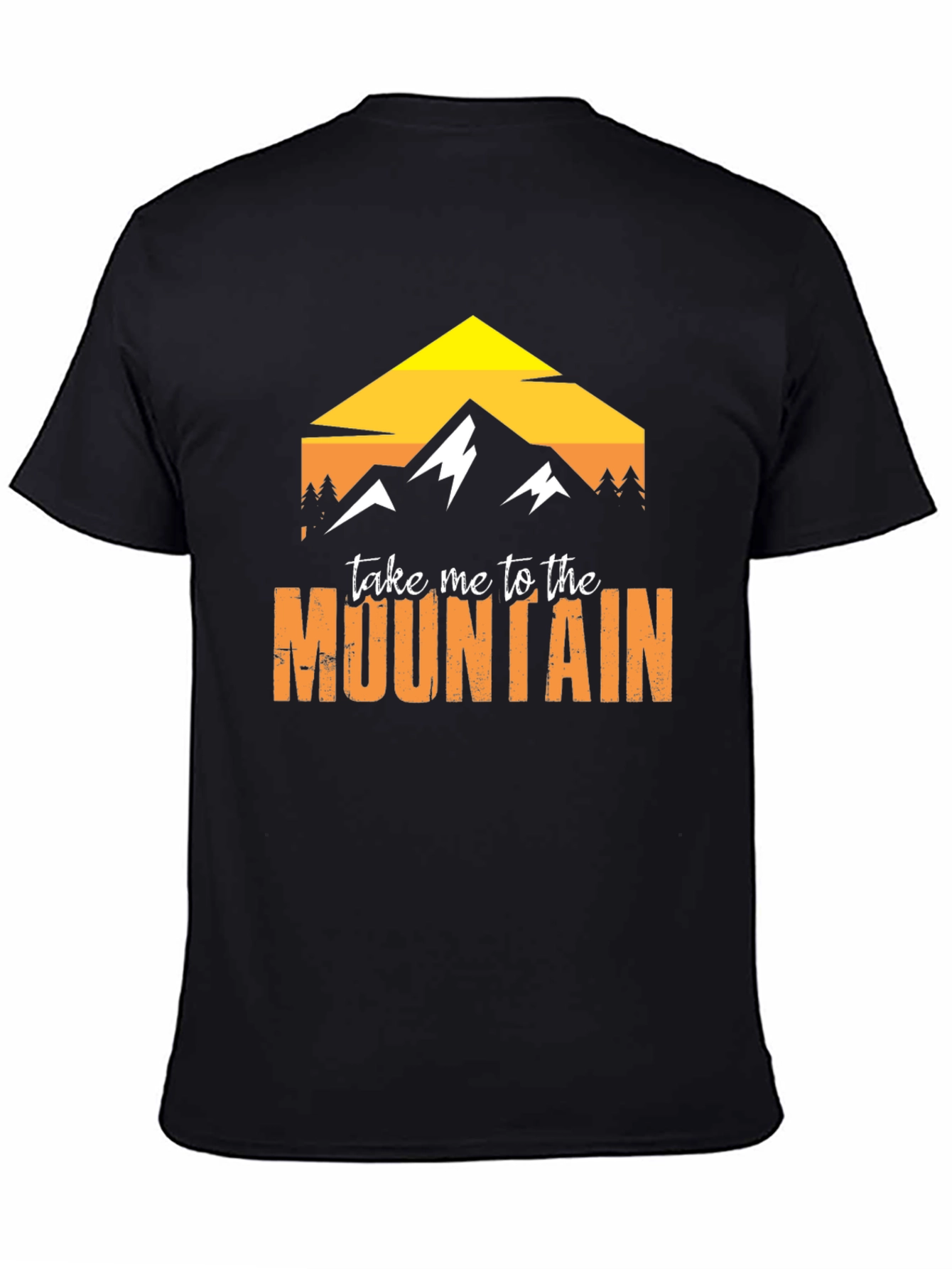 Black Mountain Graphic Tee - Black Cotton Adventure Shirt view 4