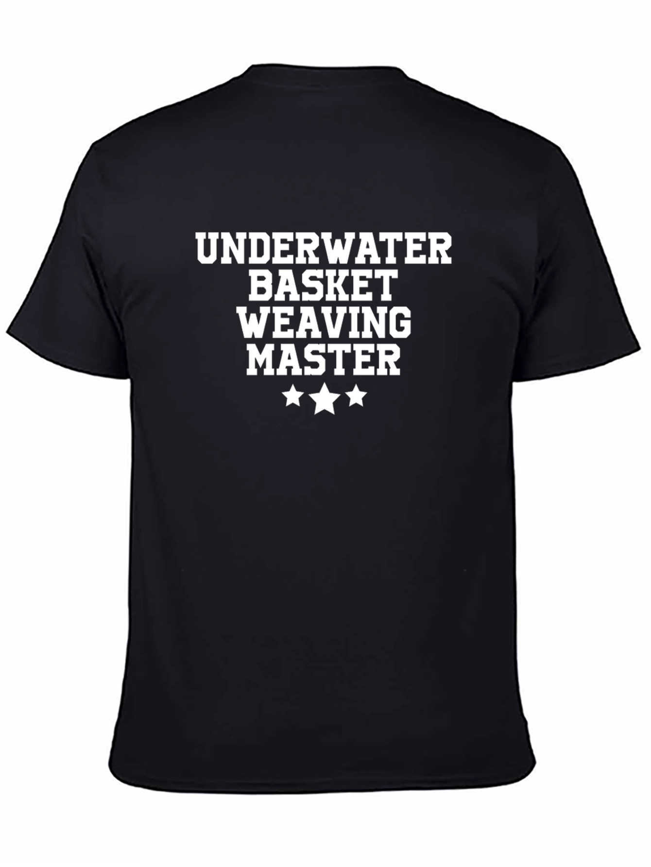 Black Underwater Basket Weaving Master T-Shirt view 4