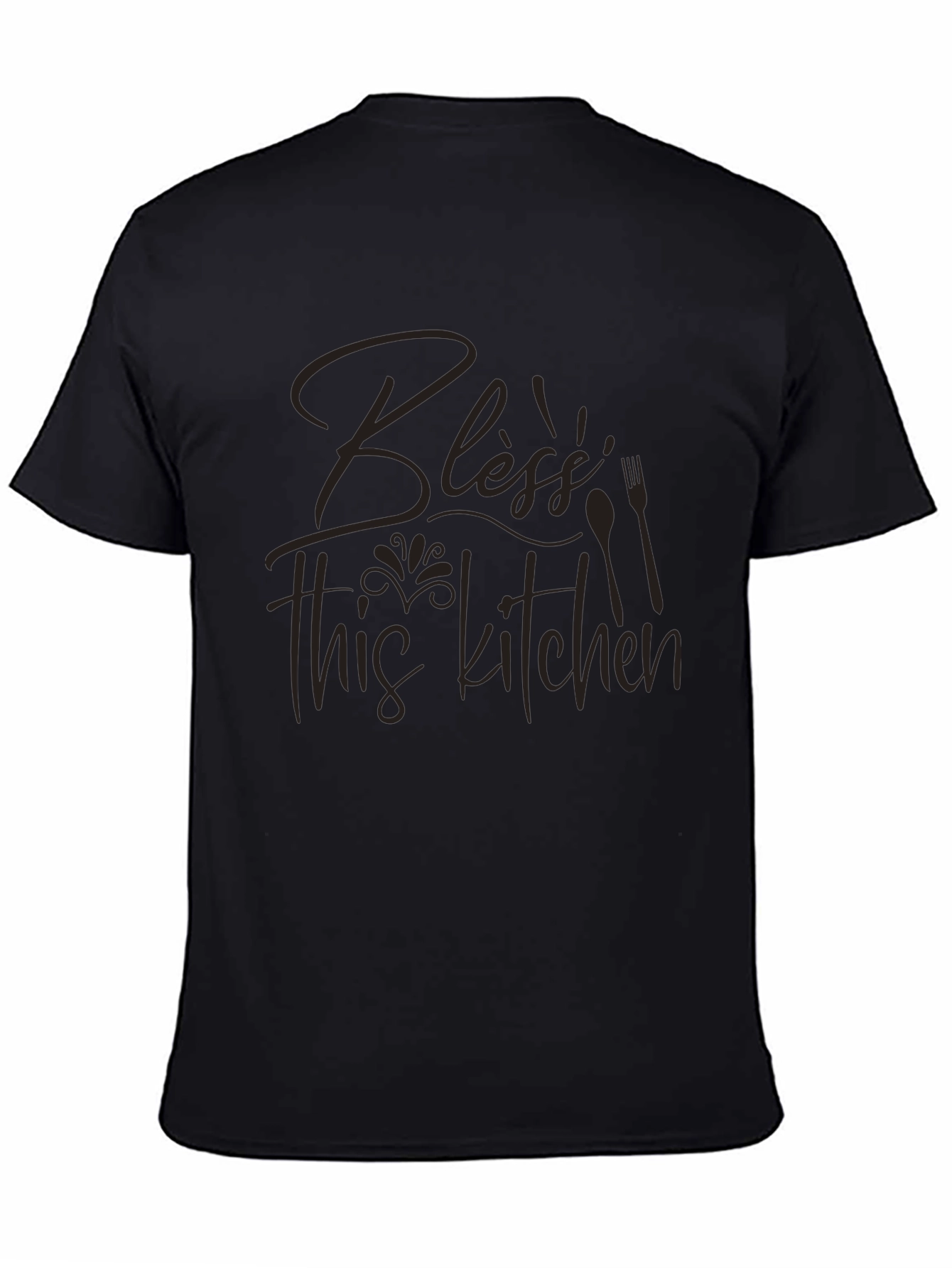 Black Bless This Kitchen Graphic Tee - Comfort Fit view 4