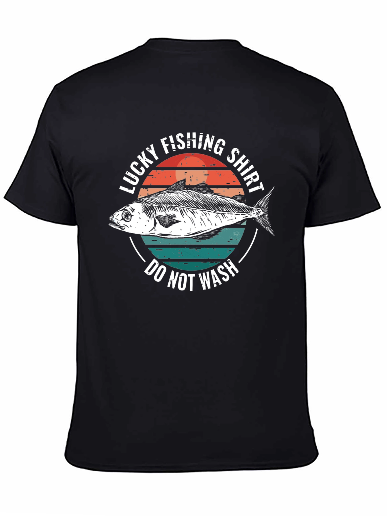 Black Lucky Fishing Shirt - Do Not Wash Novelty Tee view 4