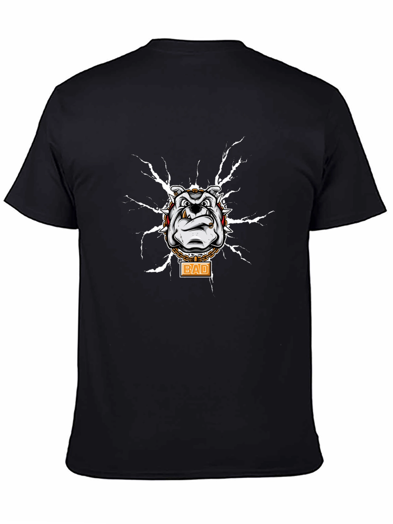 Black Bad Bulldog Graphic Tee - Bold Streetwear Style view 4
