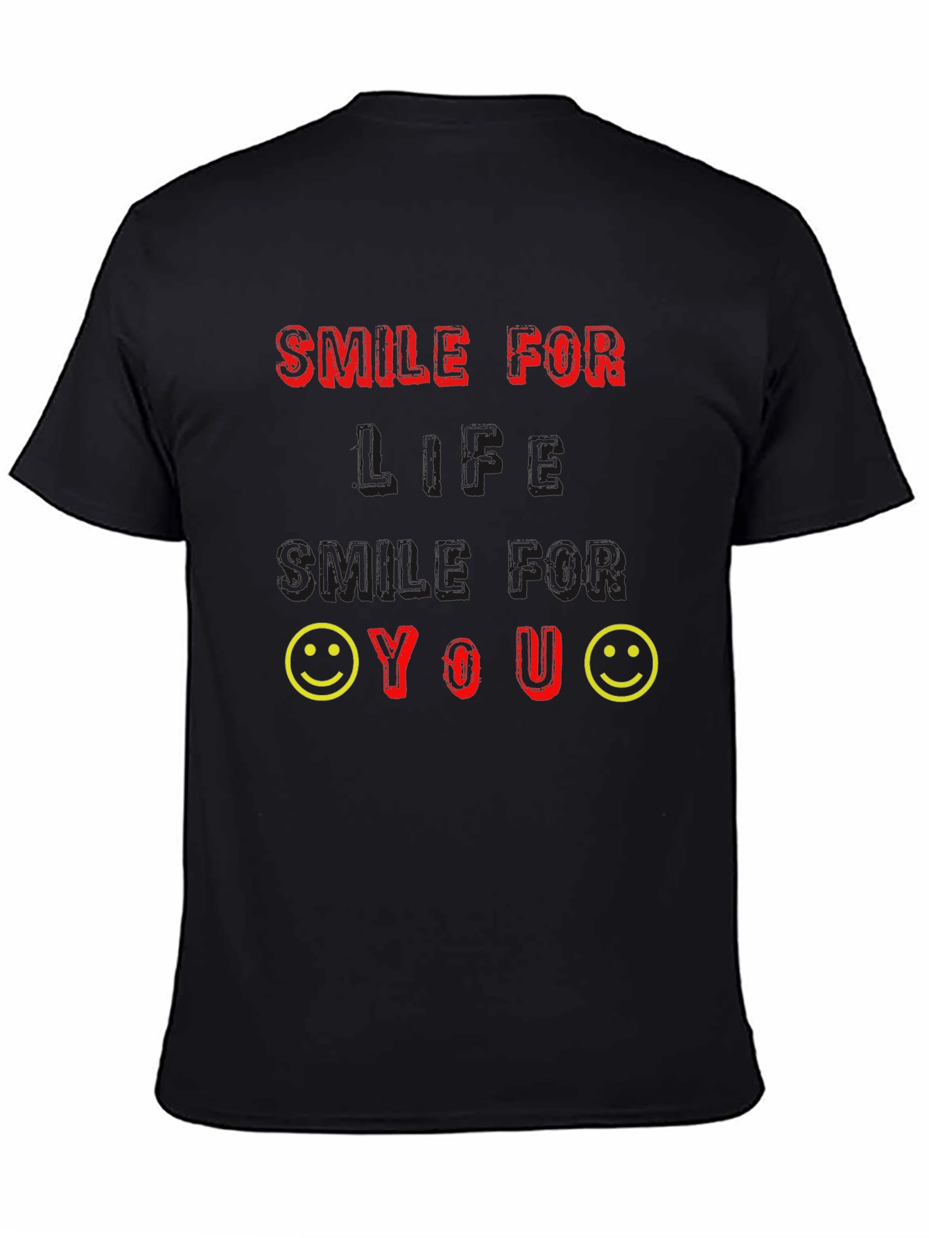 Black Smile For Life T-Shirt view 4