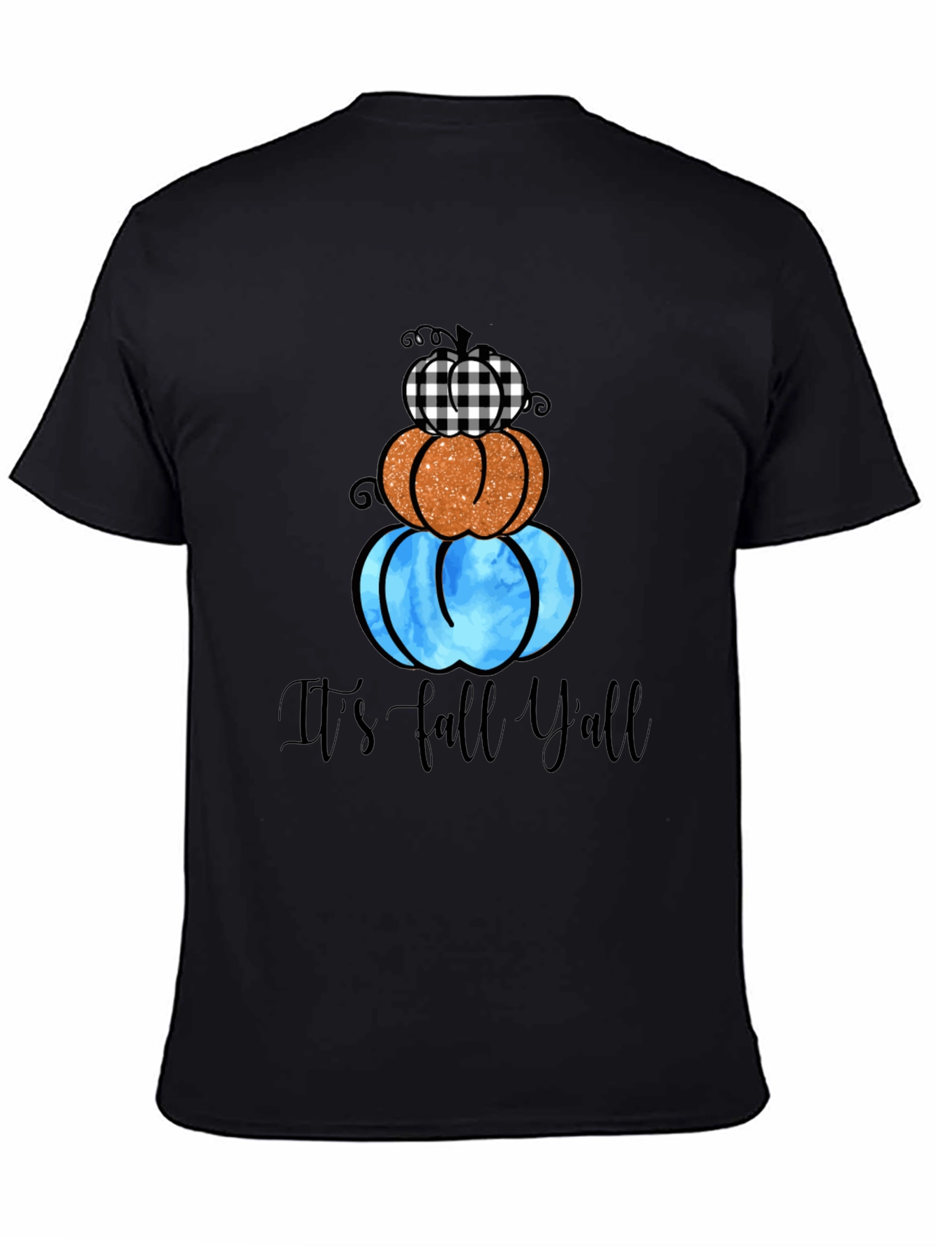 Black Fall Y'all Pumpkin Stack Tee view 4
