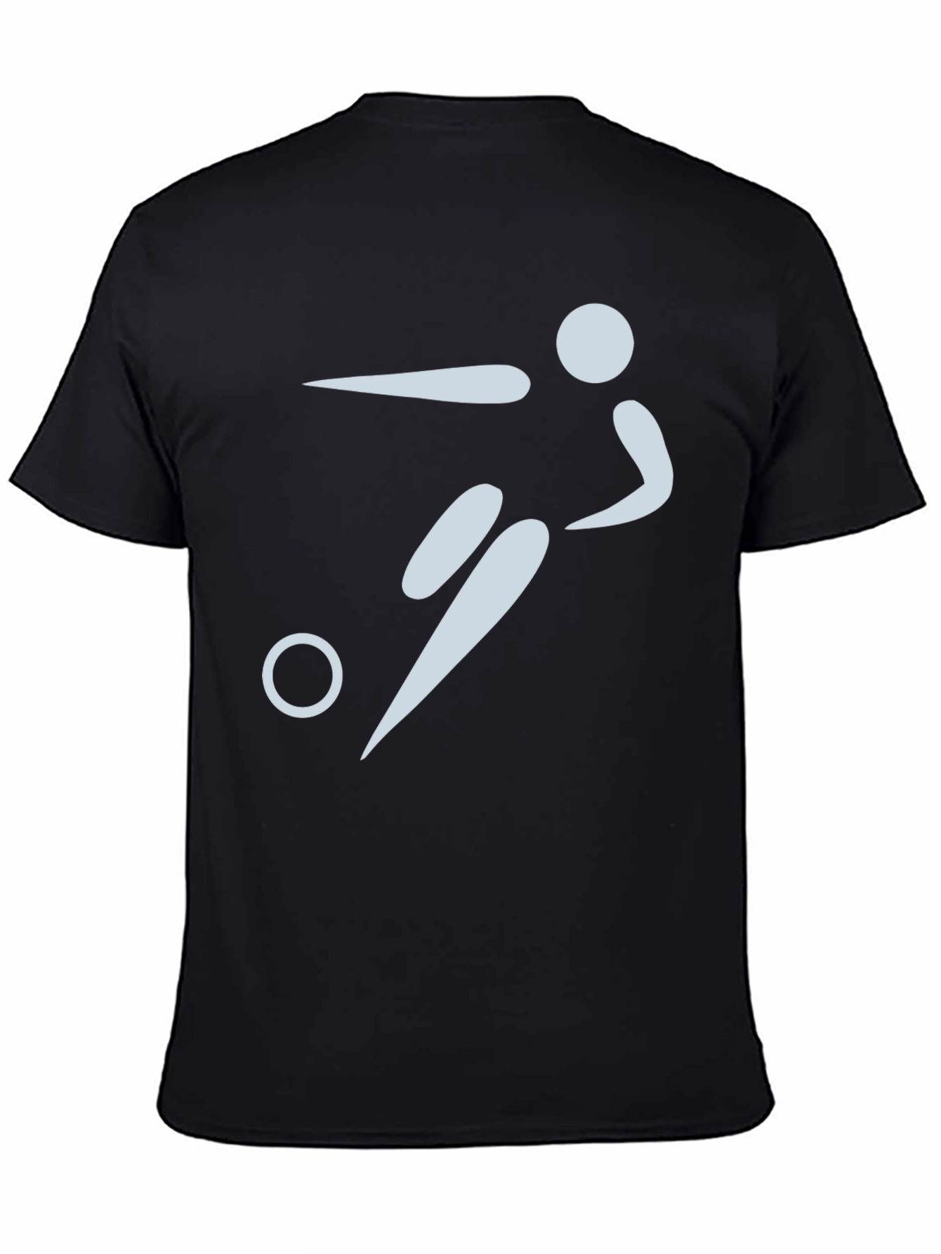 Black Soccer Player Graphic Tee - Black view 4