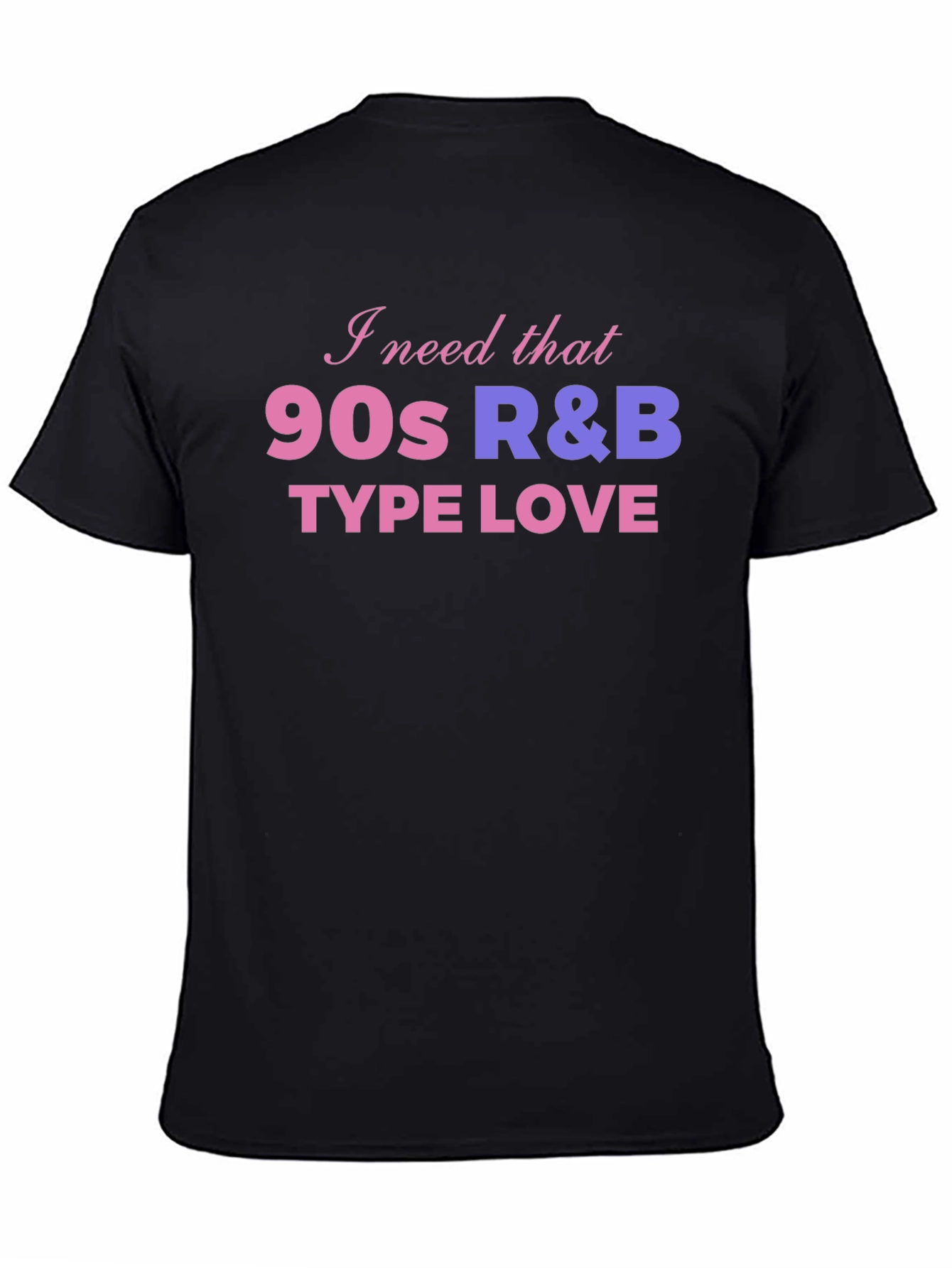 Black 90s R&B Type Love Graphic Tee view 4