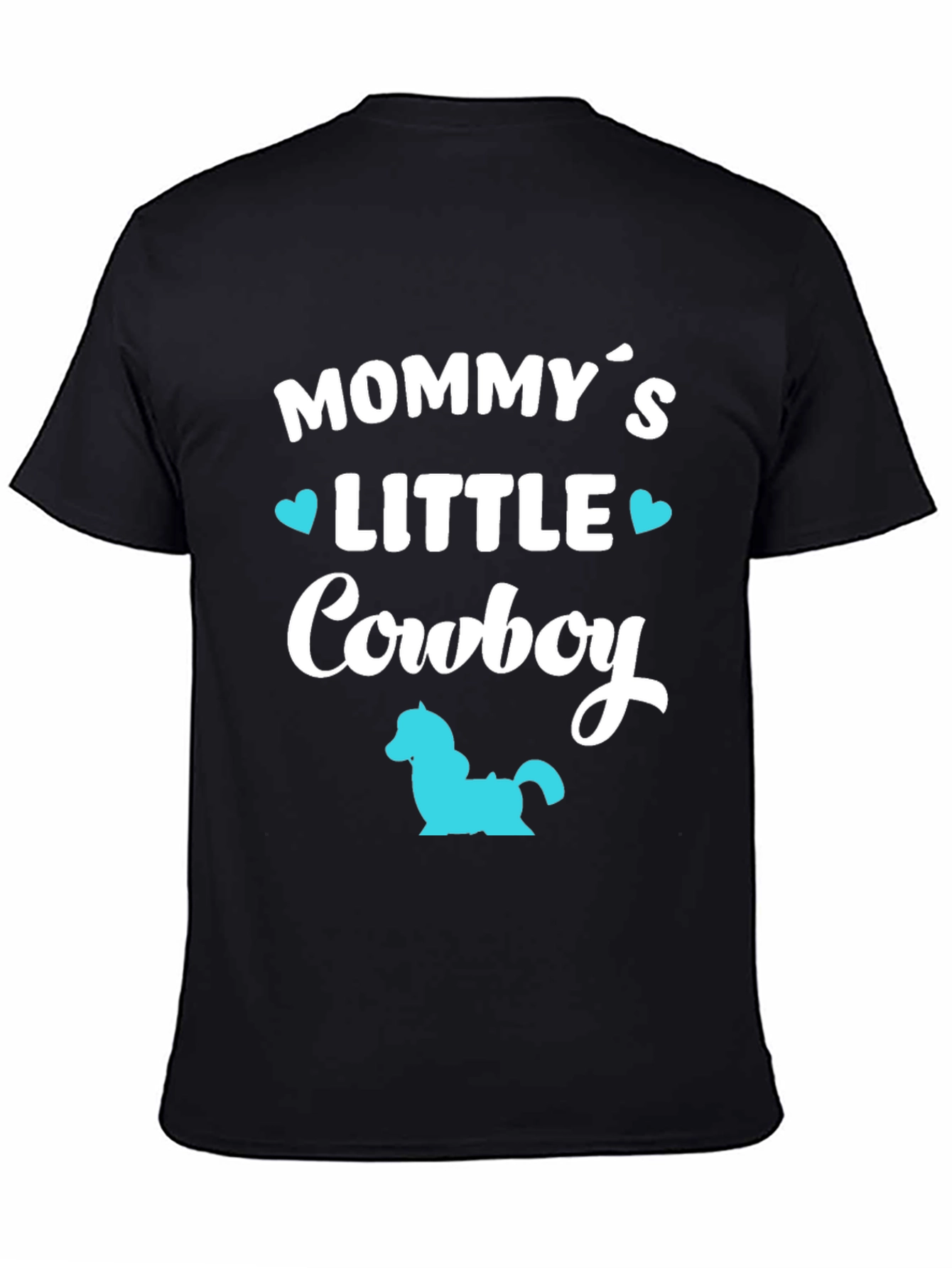 Mommy's Little Cowboy - Black T-Shirt - 4