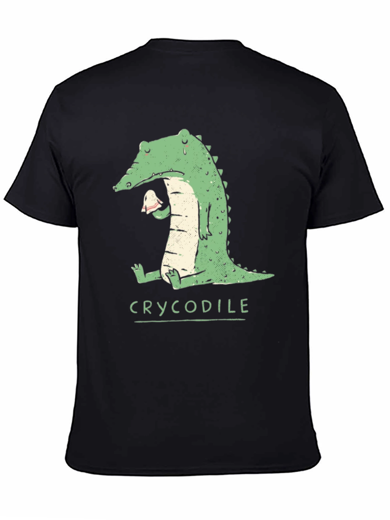 Black Crycodile T-Shirt - Funny Crocodile Graphic Tee view 4