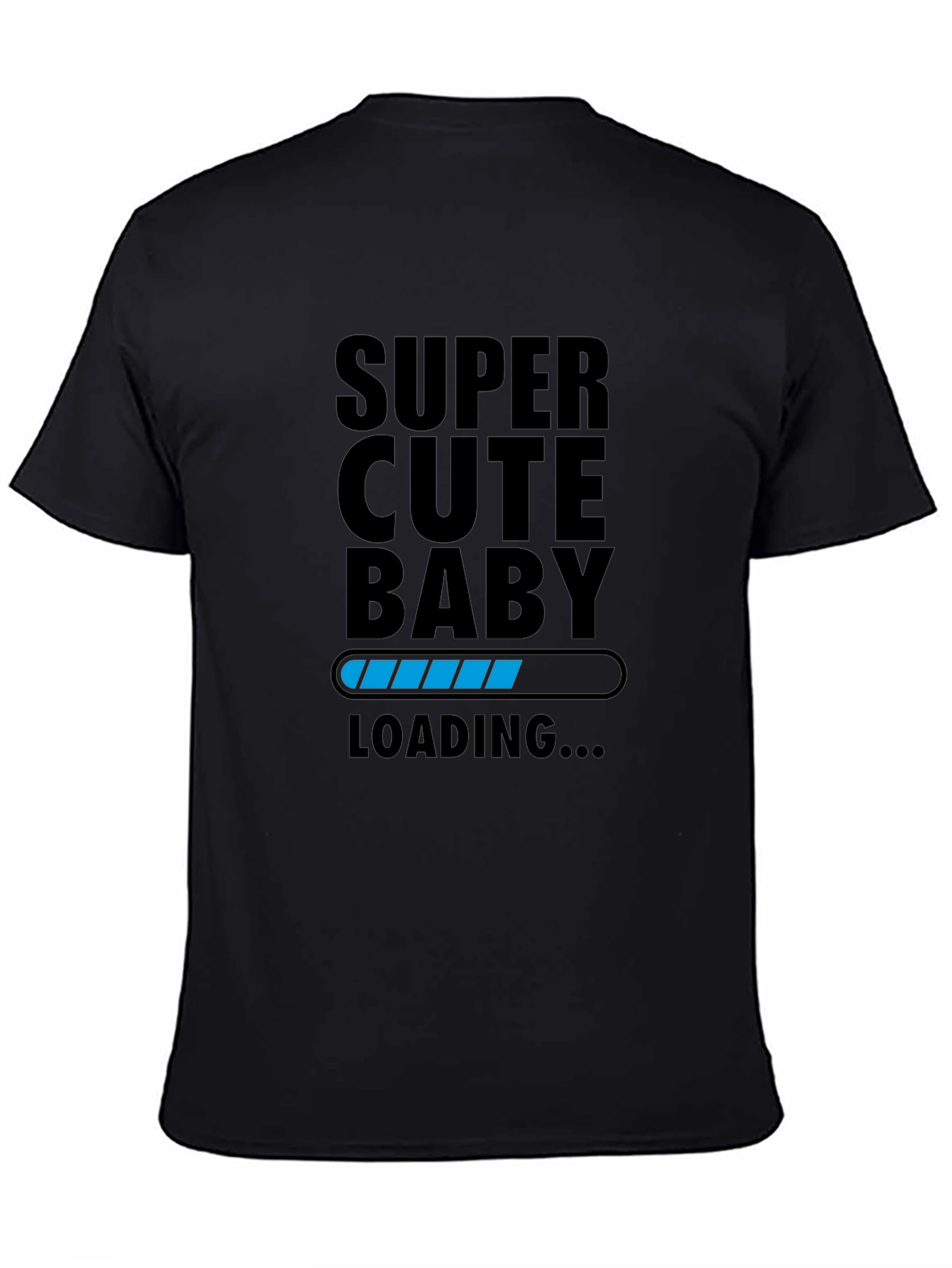 Black Super Cute Baby Loading T-Shirt - Unisex view 4