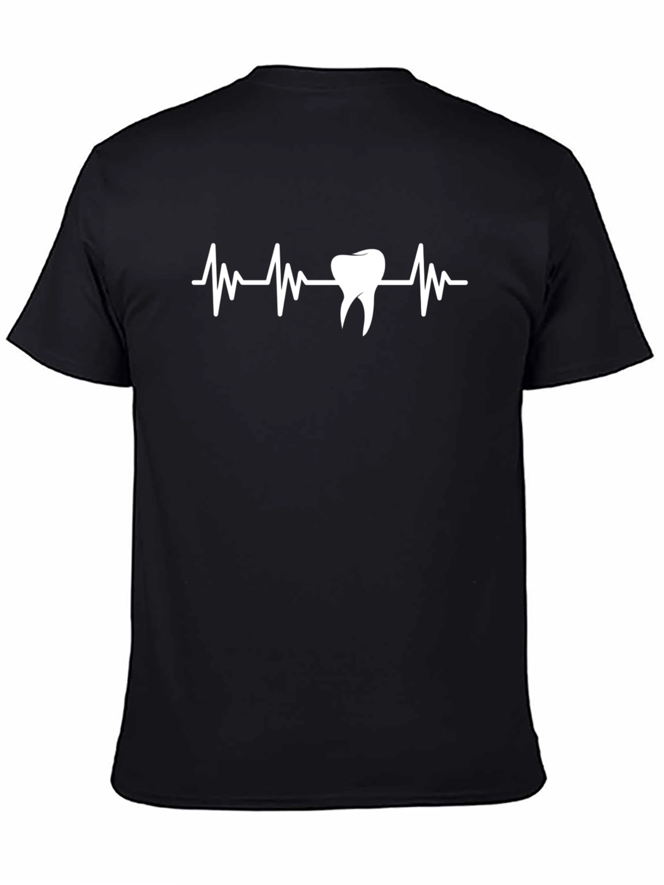 Black Dentist Heartbeat T-Shirt - Gift for Dental Professionals view 4