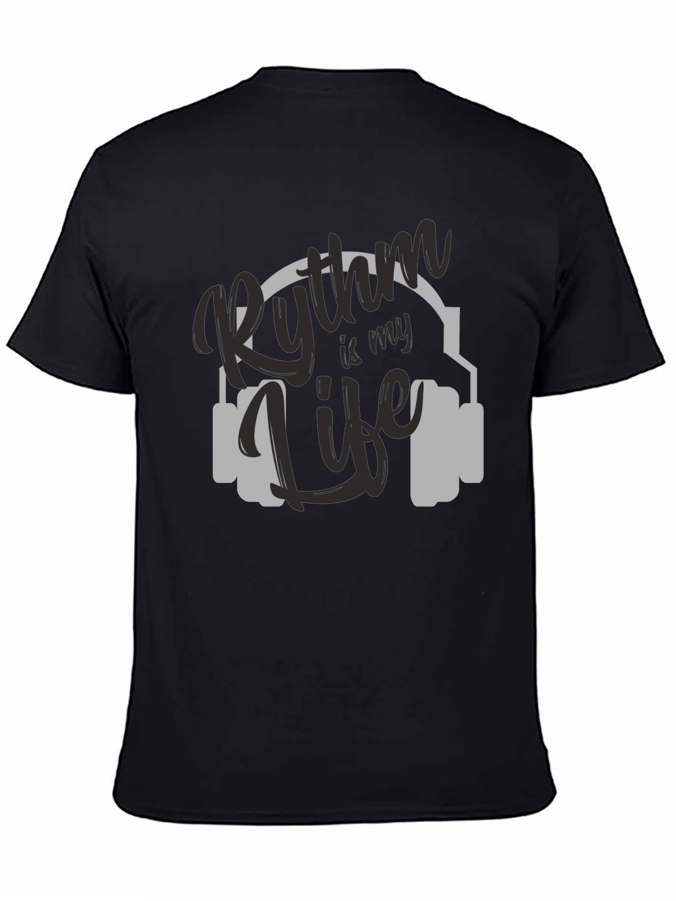 Black Rhythm is My Life Black Graphic Tee view 4