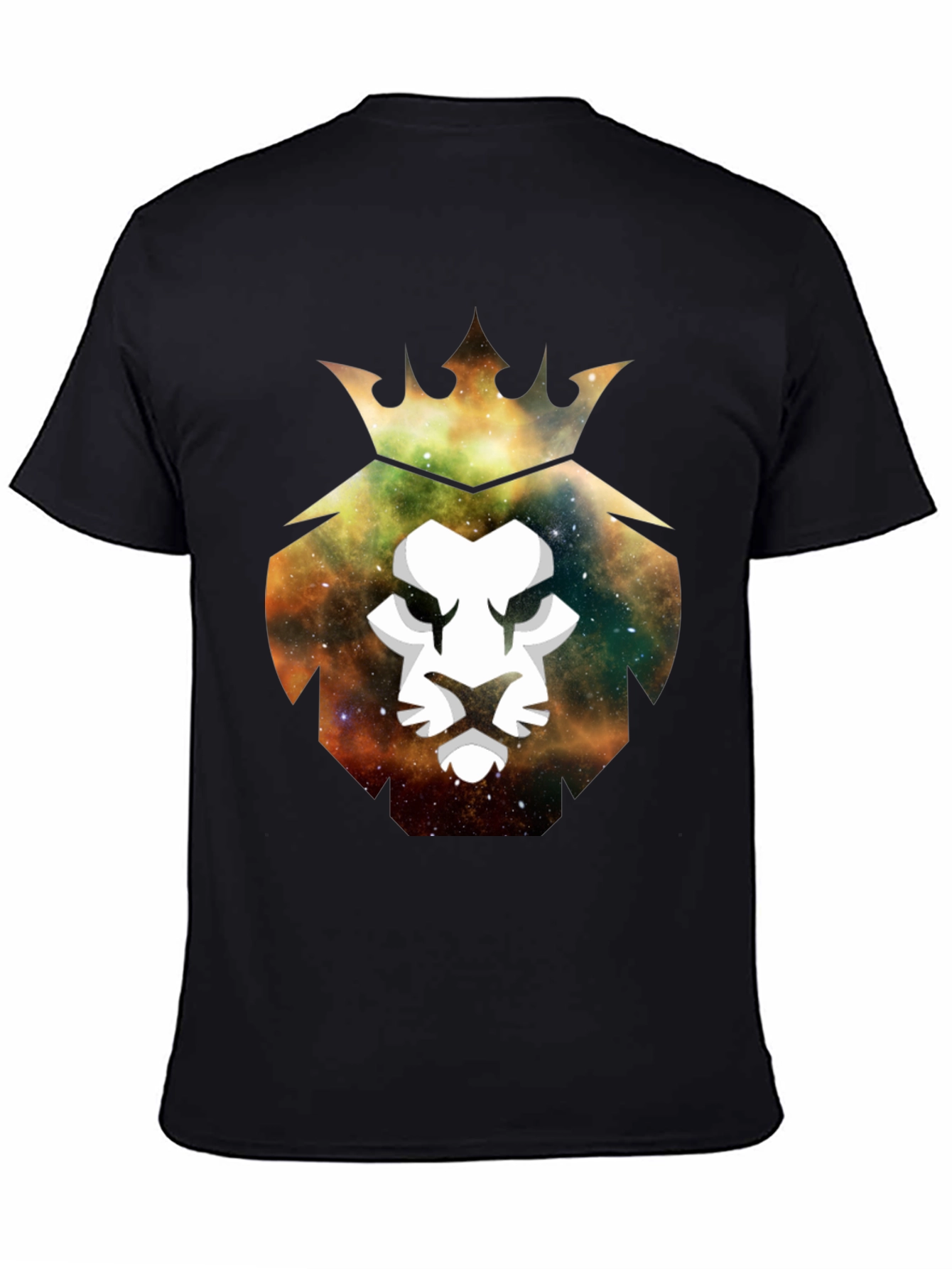 Black Galaxy Lion King Graphic Tee - Stylish Men's T-Shirt view 4