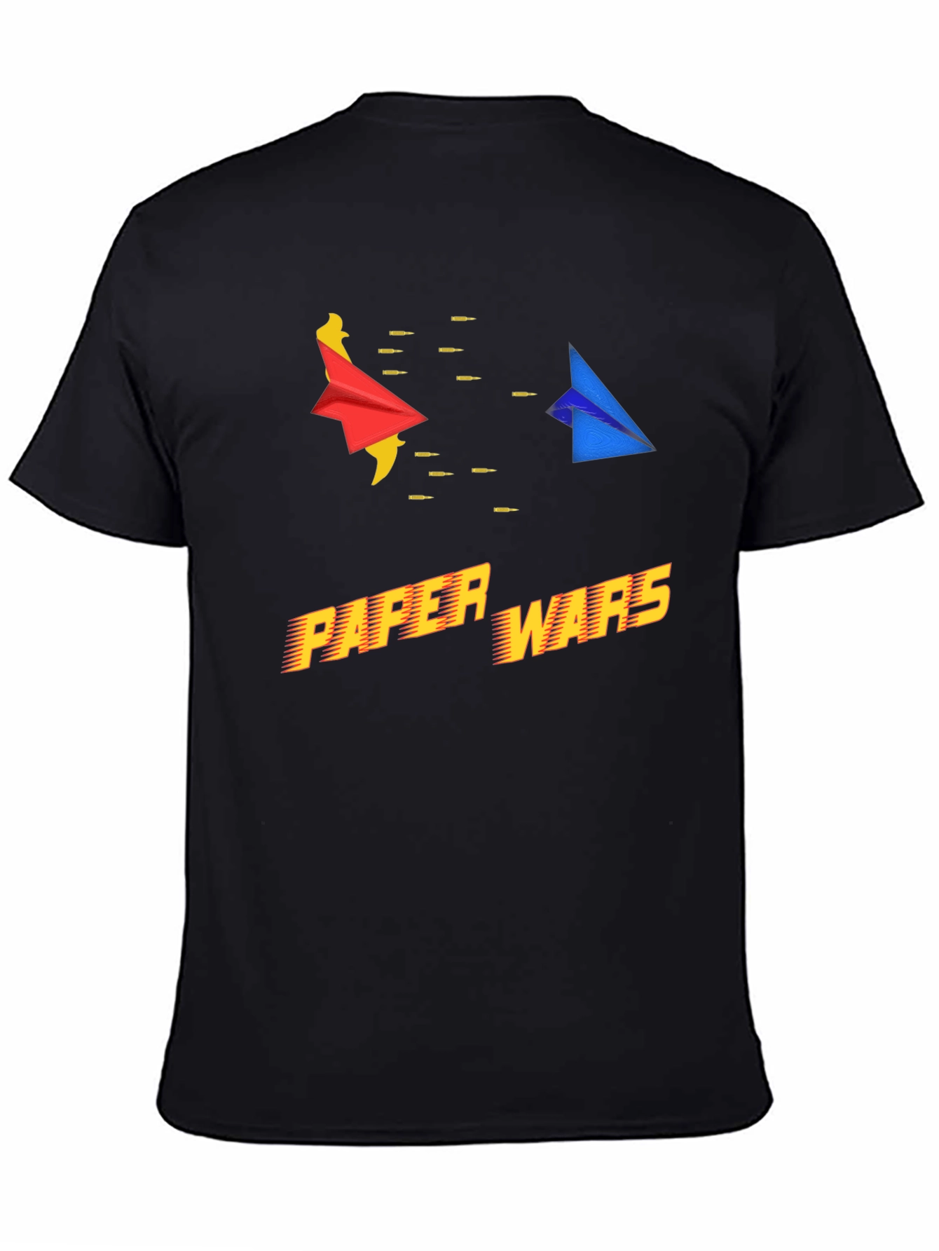 Black Paper Wars Graphic Tee - Retro Style view 4
