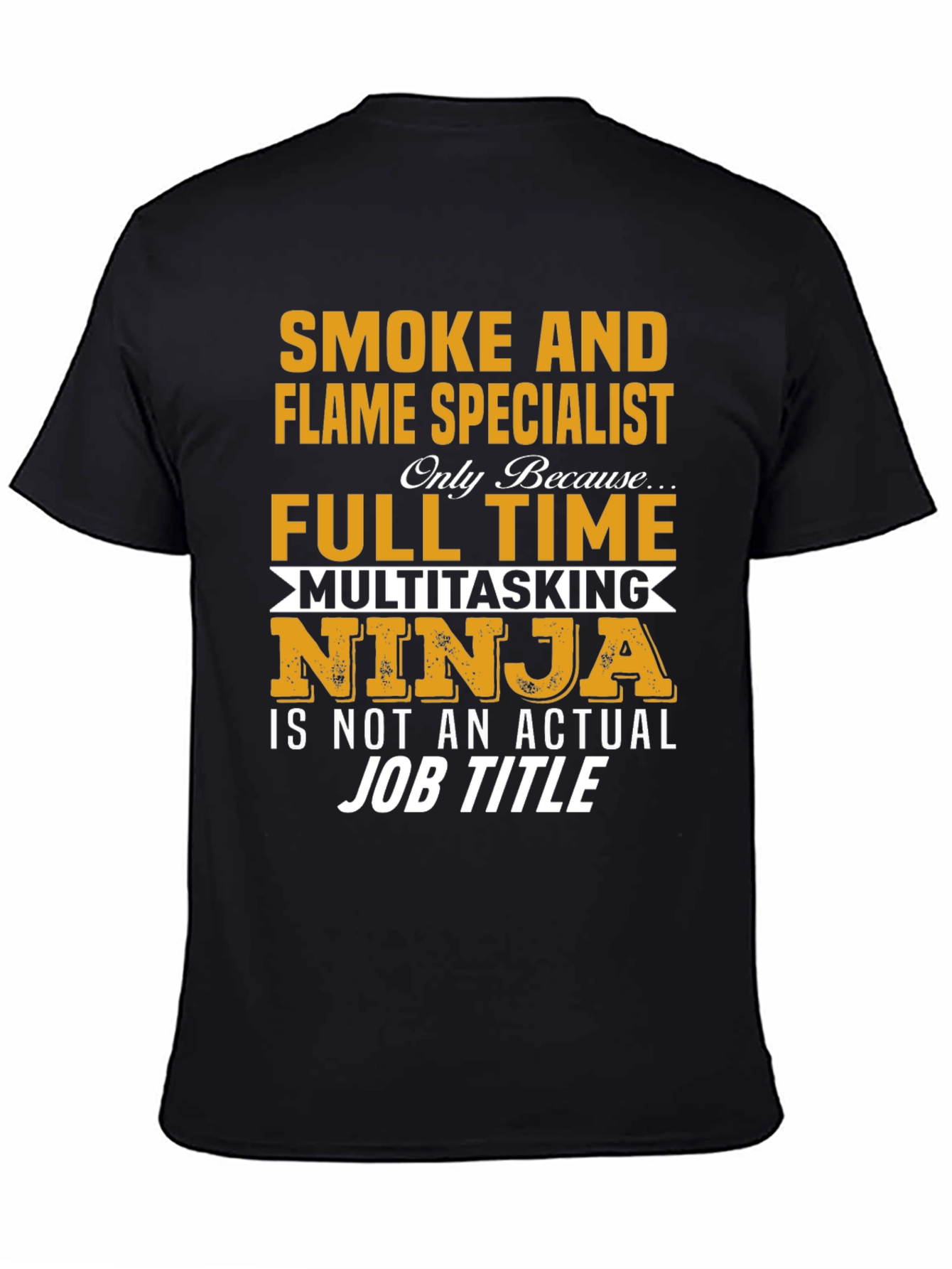 Black Smoke and Flame Specialist T-Shirt view 4