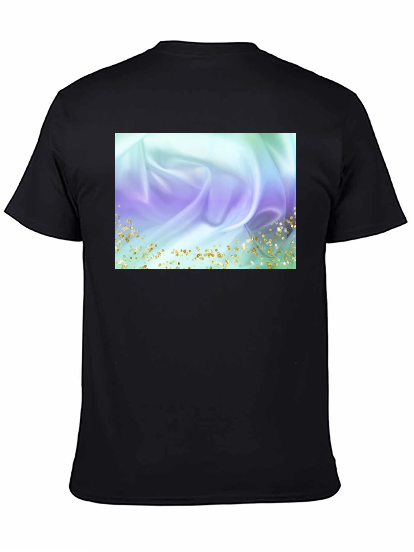 Black Elegant Swirl Tee - Stylish Everyday Wear view 4