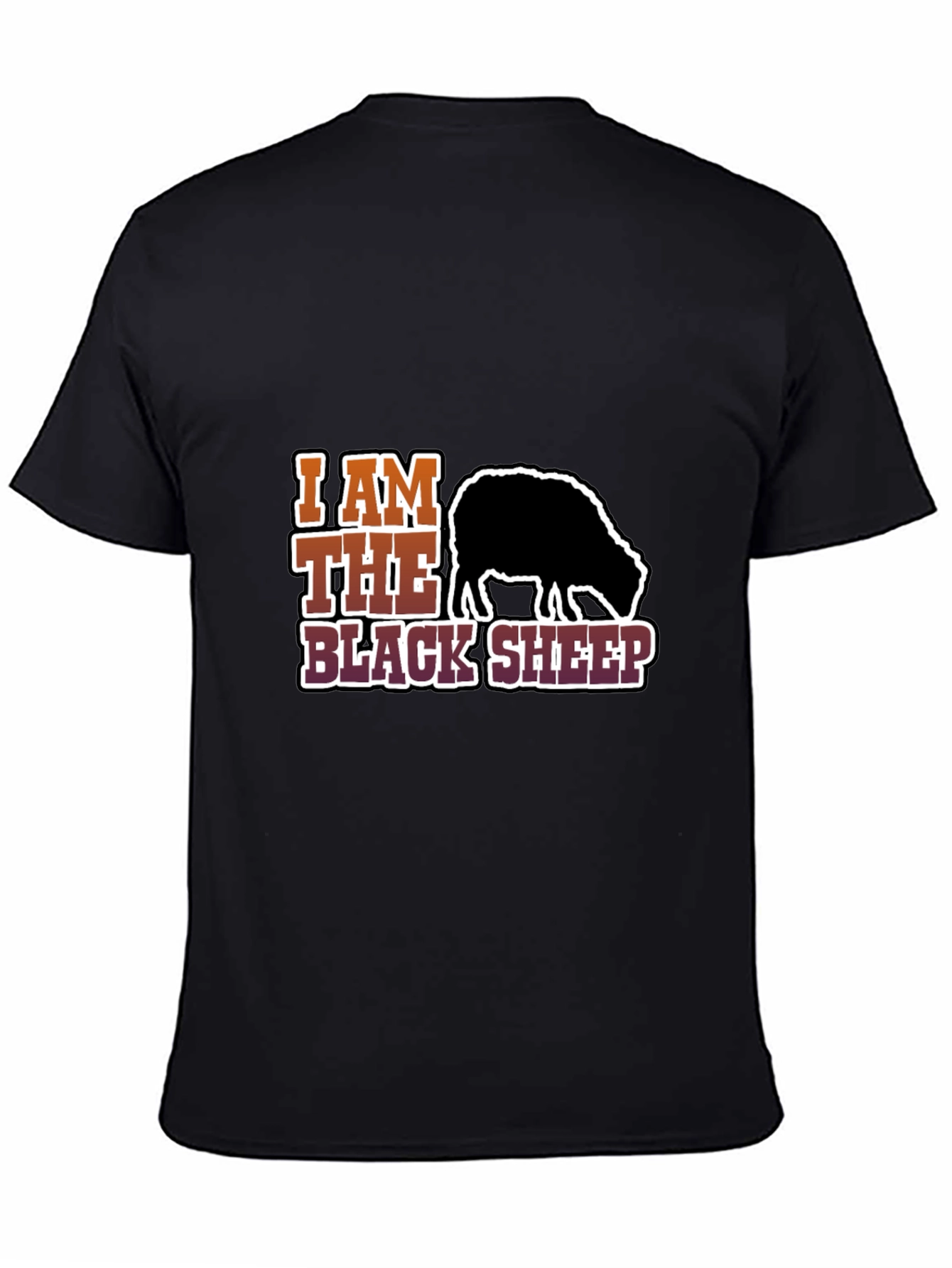 Black I Am The Black Sheep Graphic T-Shirt view 4