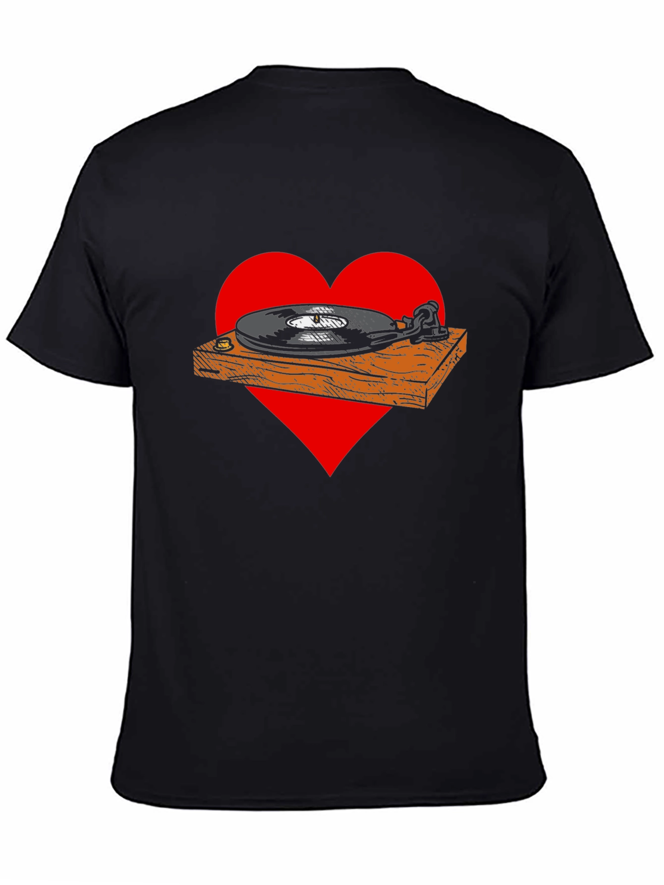 Black Vinyl Love T-Shirt - Music Lover's Tee view 4