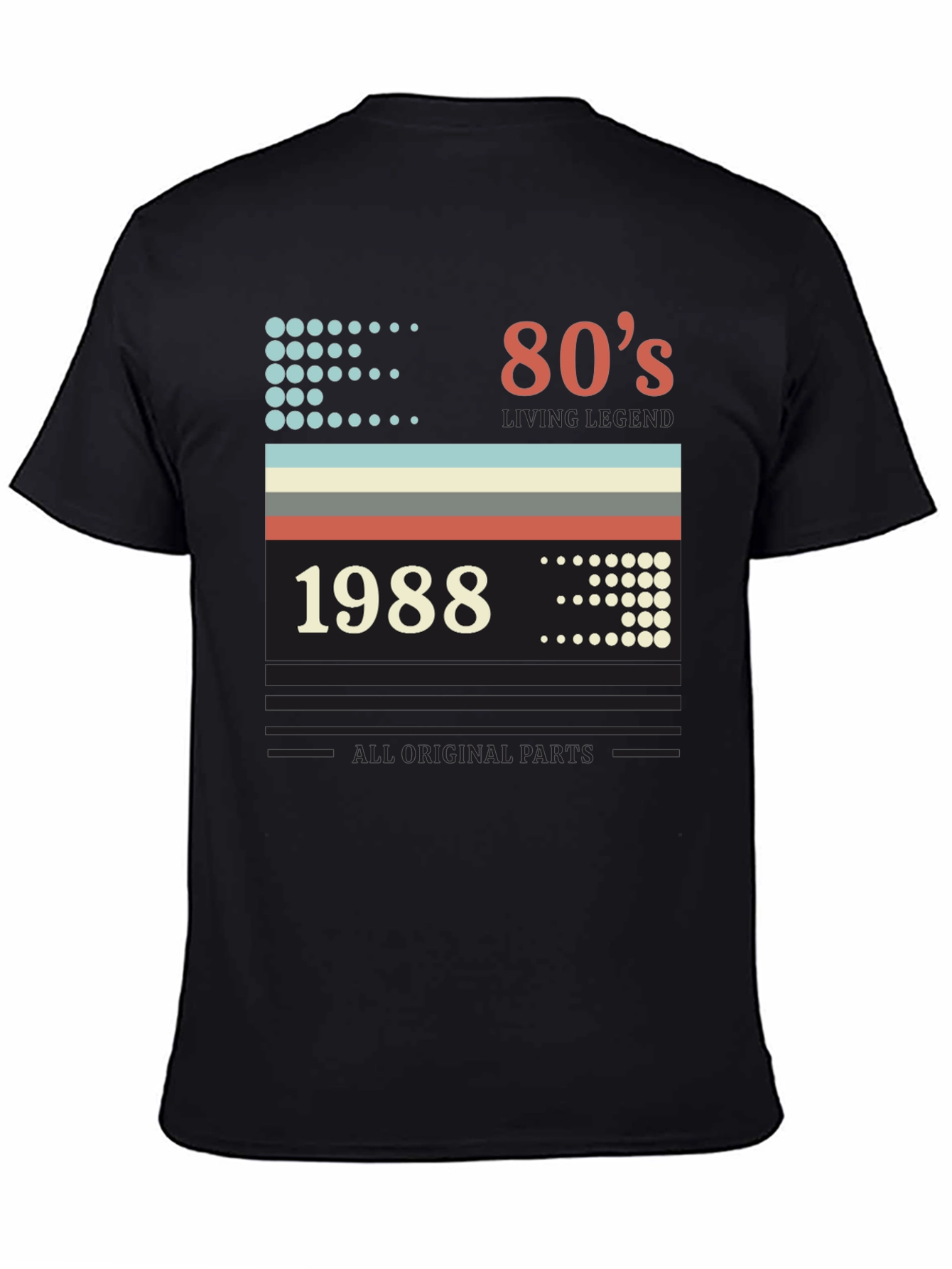 Black Vintage 1988 80s Legend T-Shirt view 4