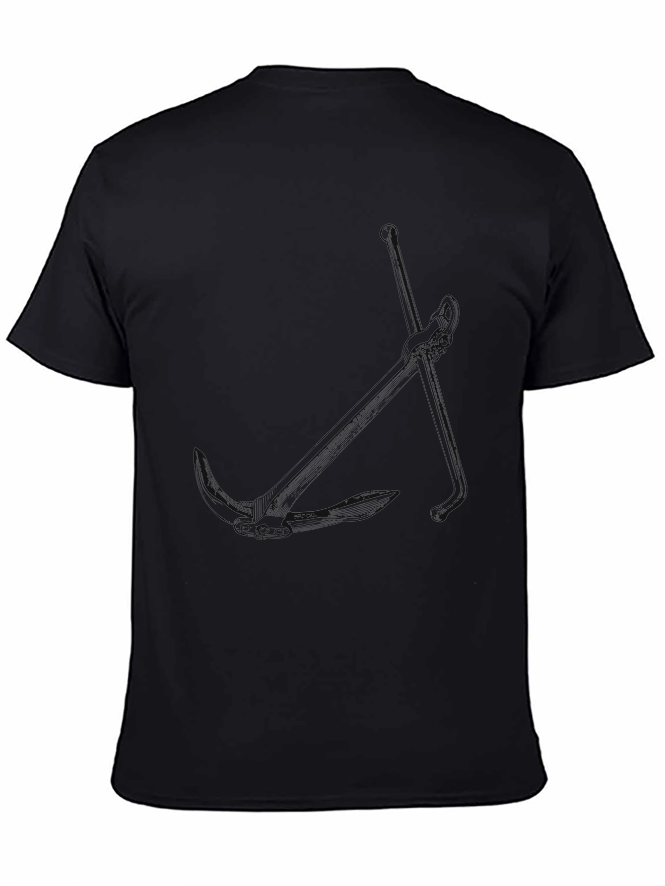 Black Classic Black Cotton Blend Men's T-Shirt view 4