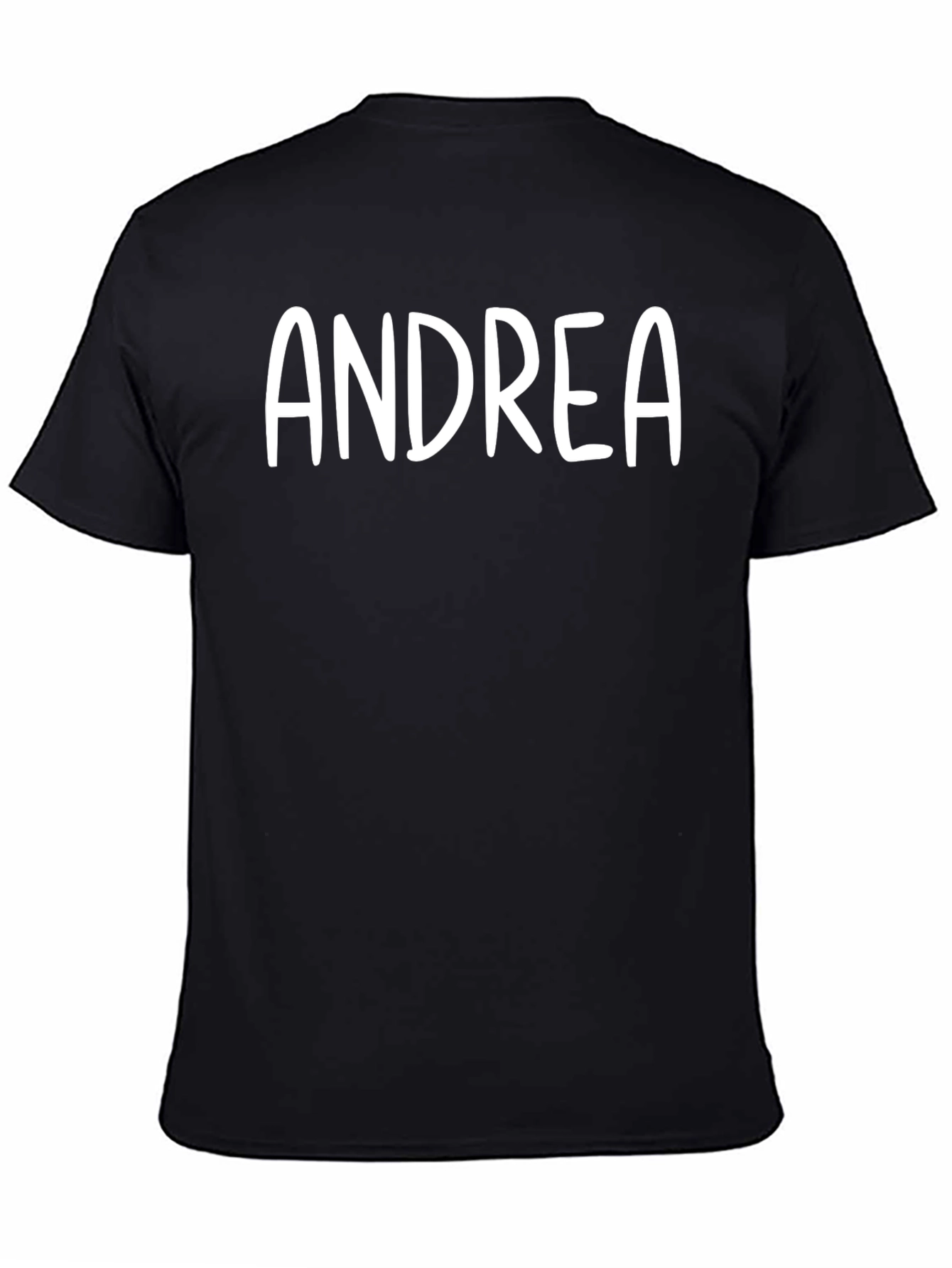 Black Andrea Custom Name Black T-Shirt view 4