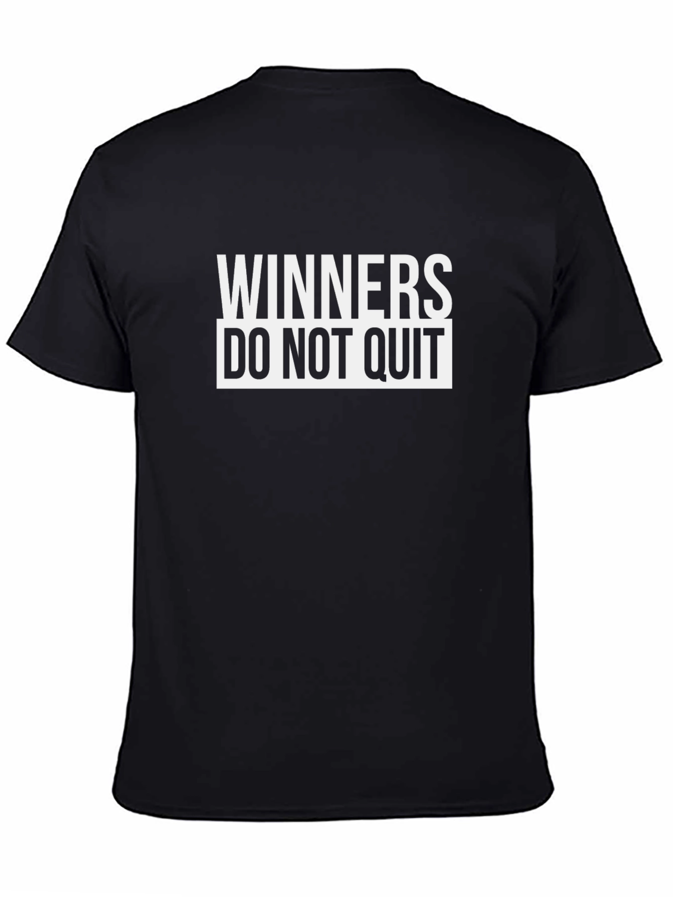 Black Winners Do Not Quit Graphic Tee - Motivational T-Shirt view 4