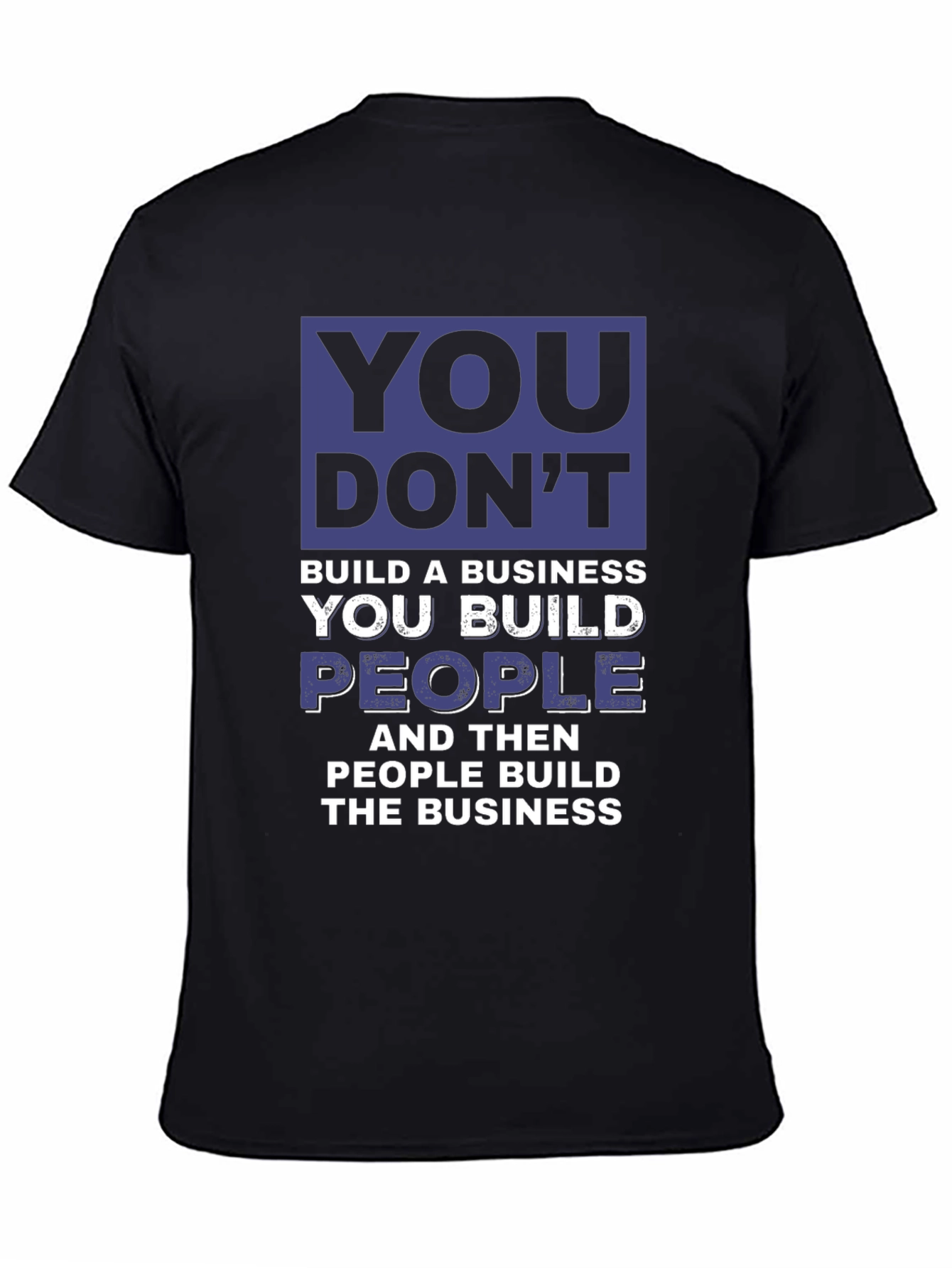Black You Build People T-Shirt view 4