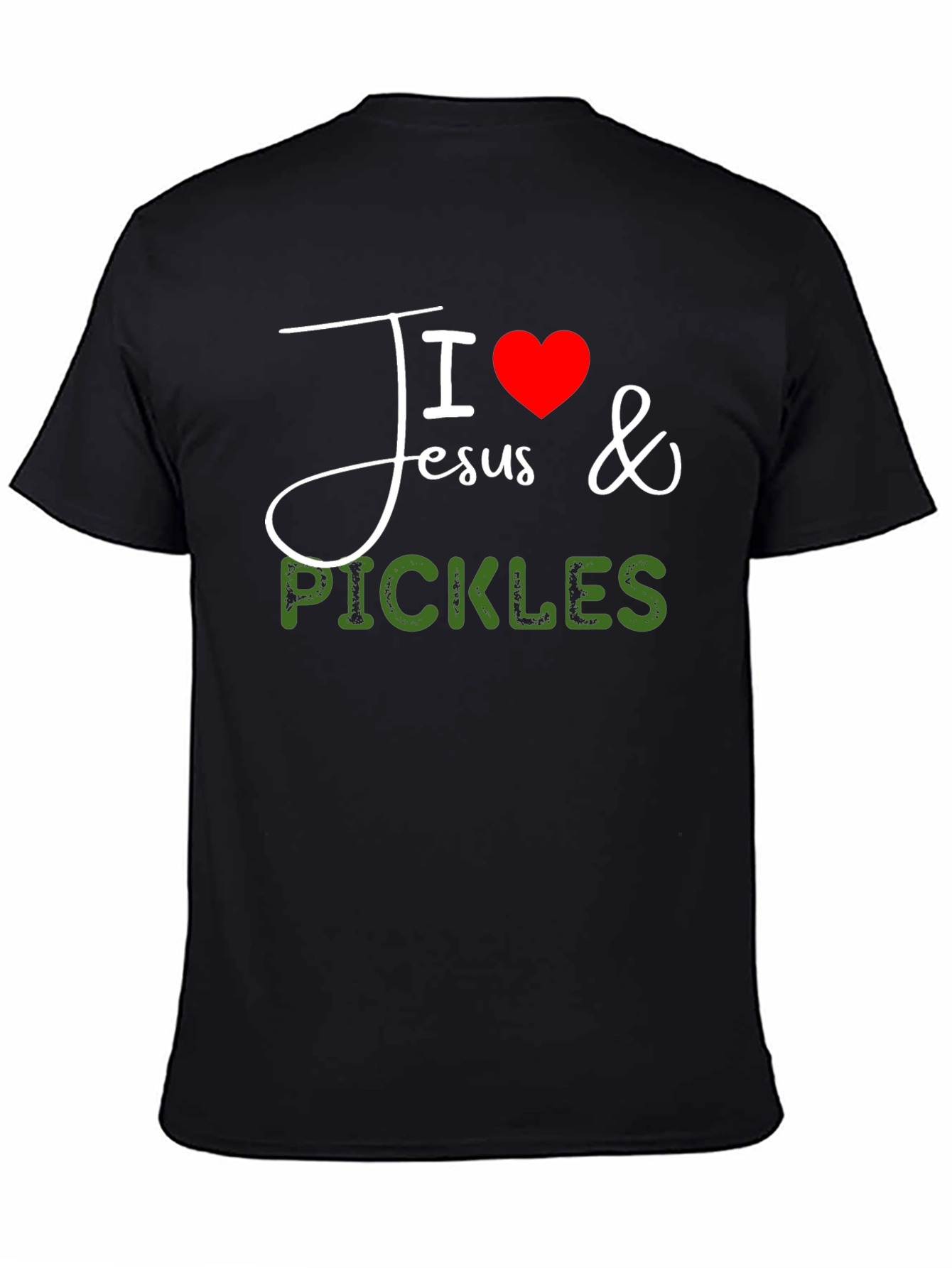 Black I Love Jesus & Pickles Graphic T-Shirt view 4