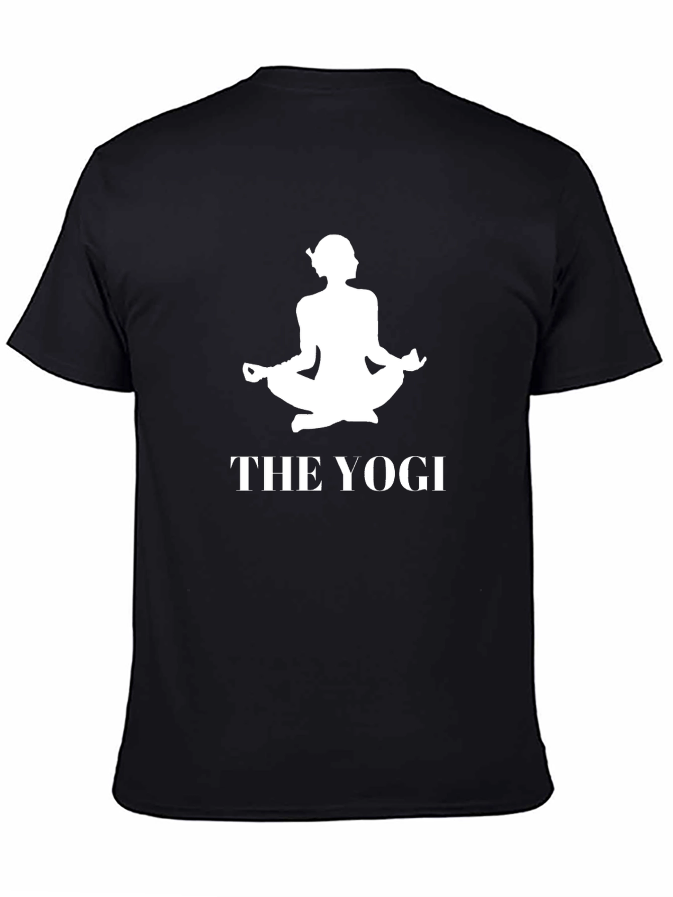 Black The Yogi T-Shirt - Meditating Zen Master Tee view 4