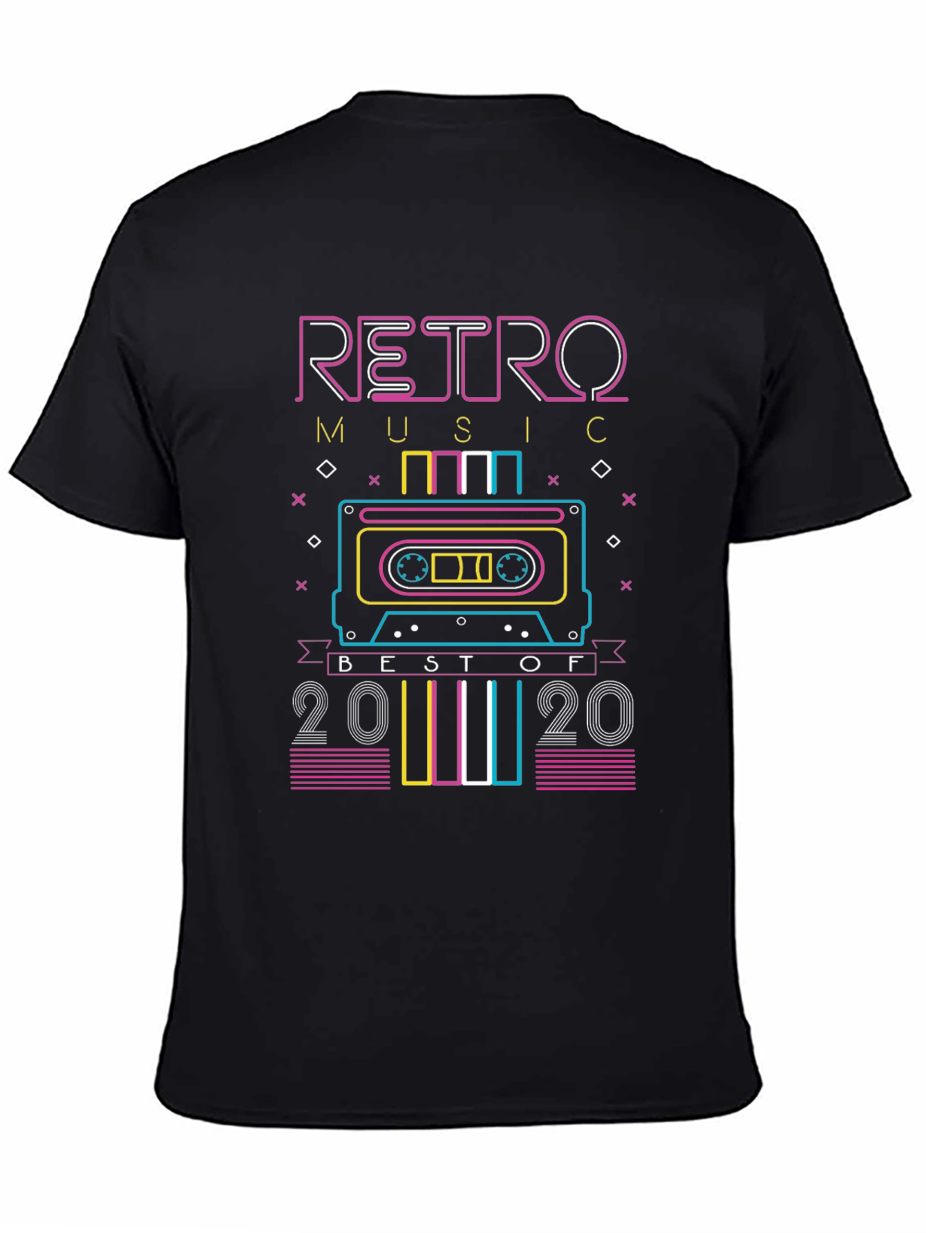 Black Retro Music Best of 2020 T-Shirt view 4
