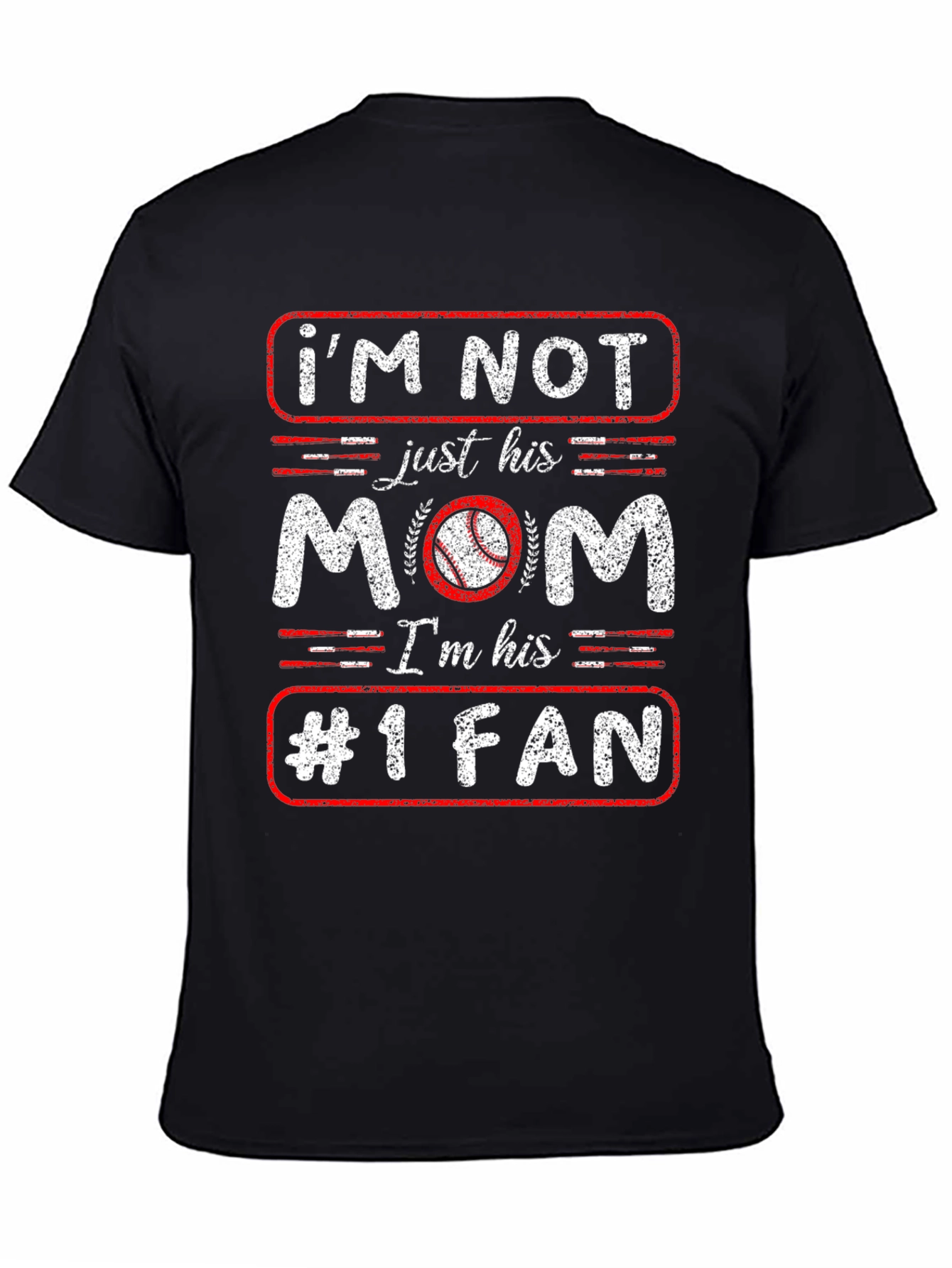 Black Mom's #1 Fan T-Shirt view 4