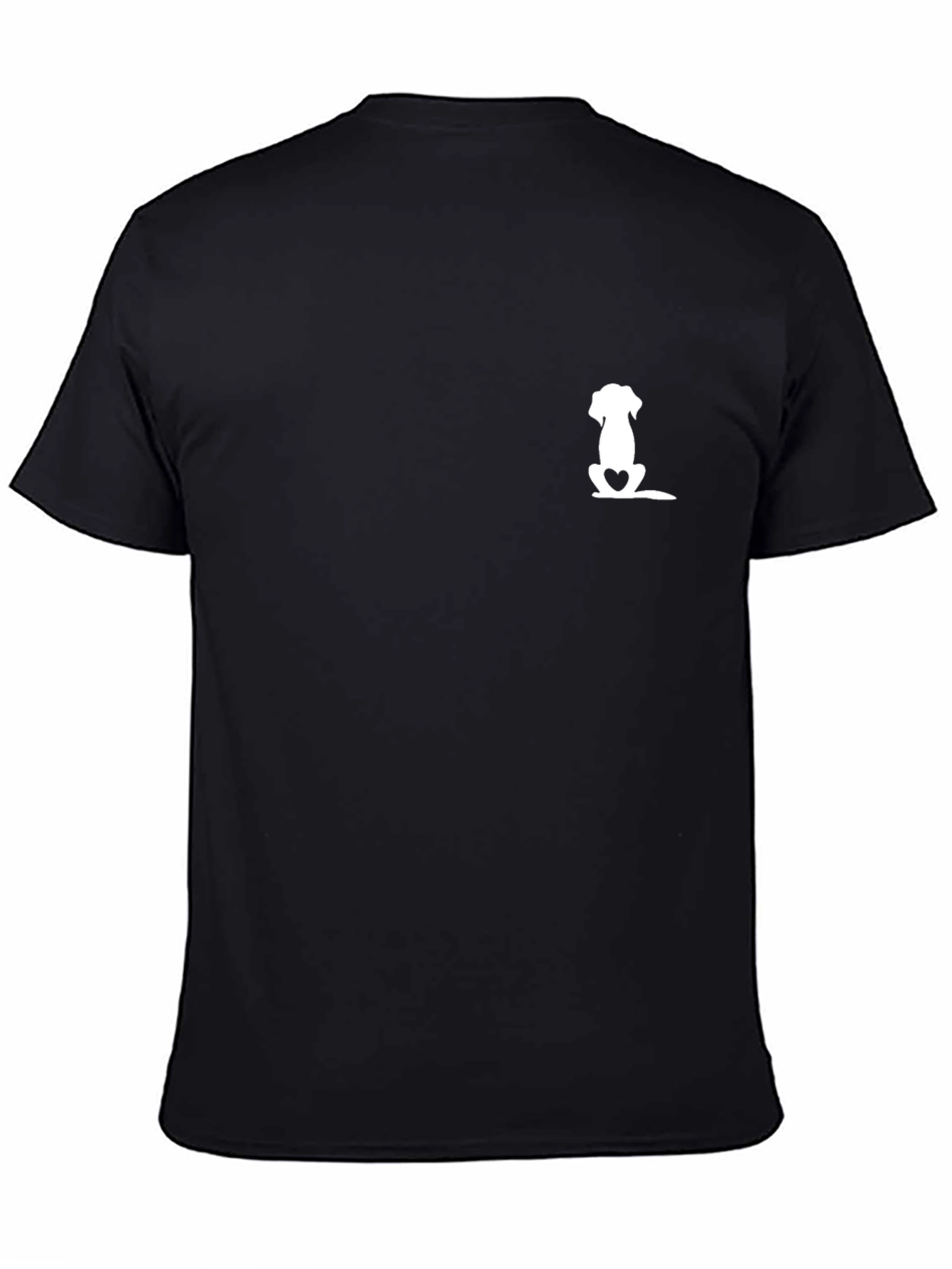Black Dog Lover Black Tee - Minimalist Design view 4