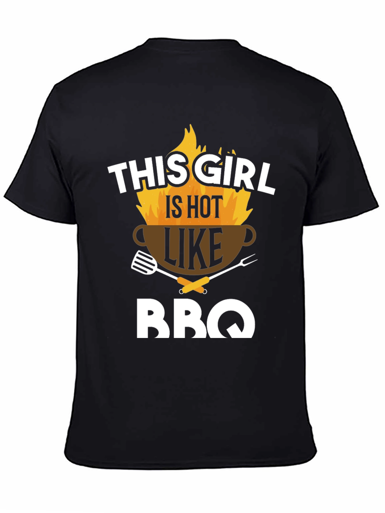 Black Hot Girl BBQ Graphic Tee view 4