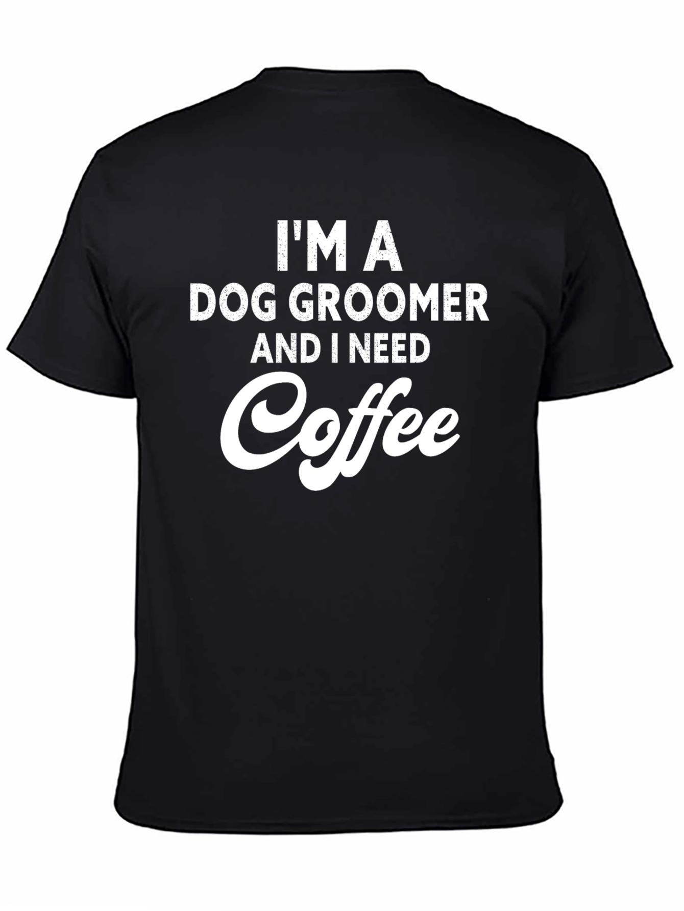 Black Dog Groomer Coffee T-Shirt - Black view 4
