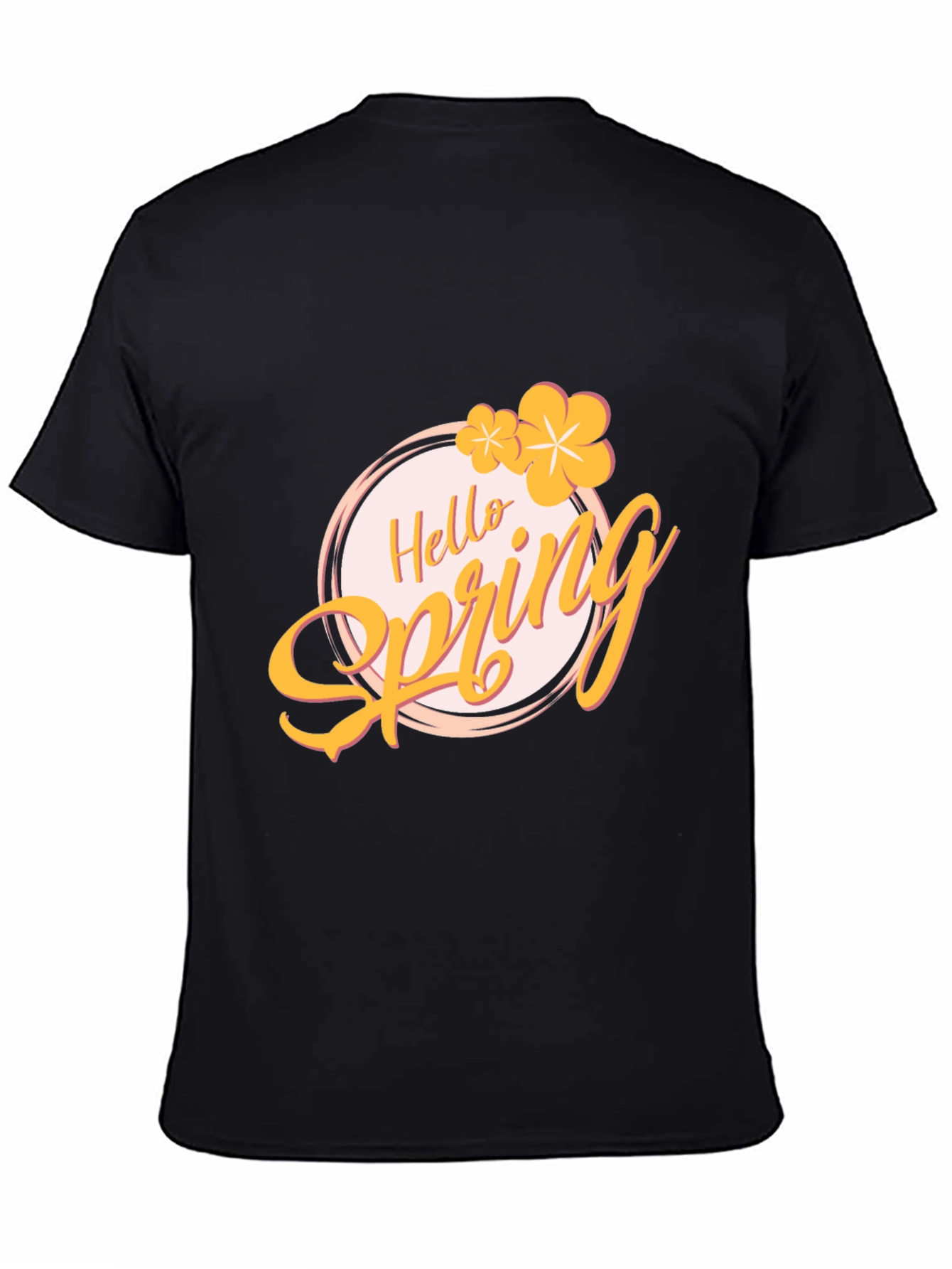 Black Hello Spring Graphic Tee view 4