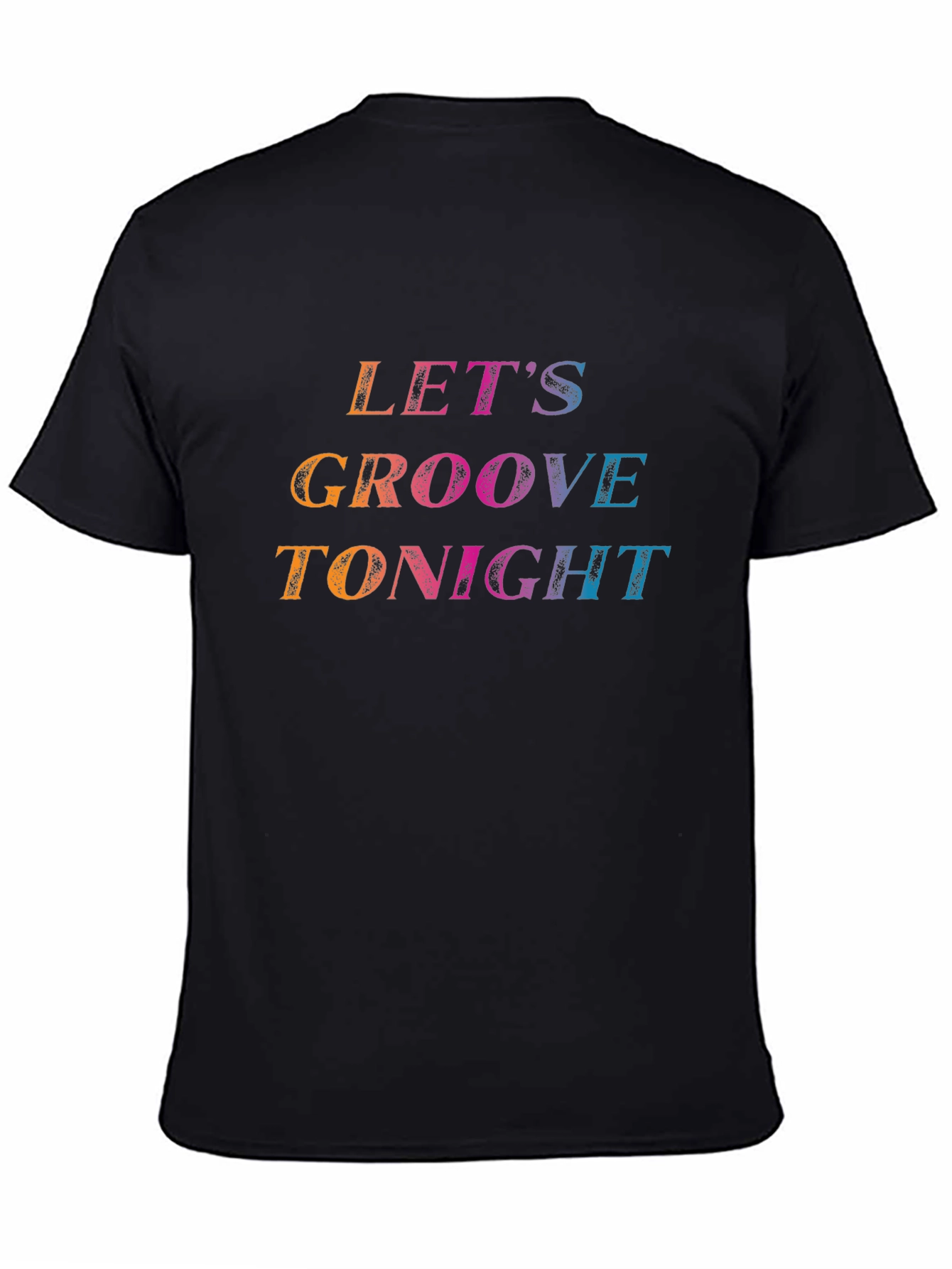 Black Let's Groove Tonight Graphic Tee - Black view 4