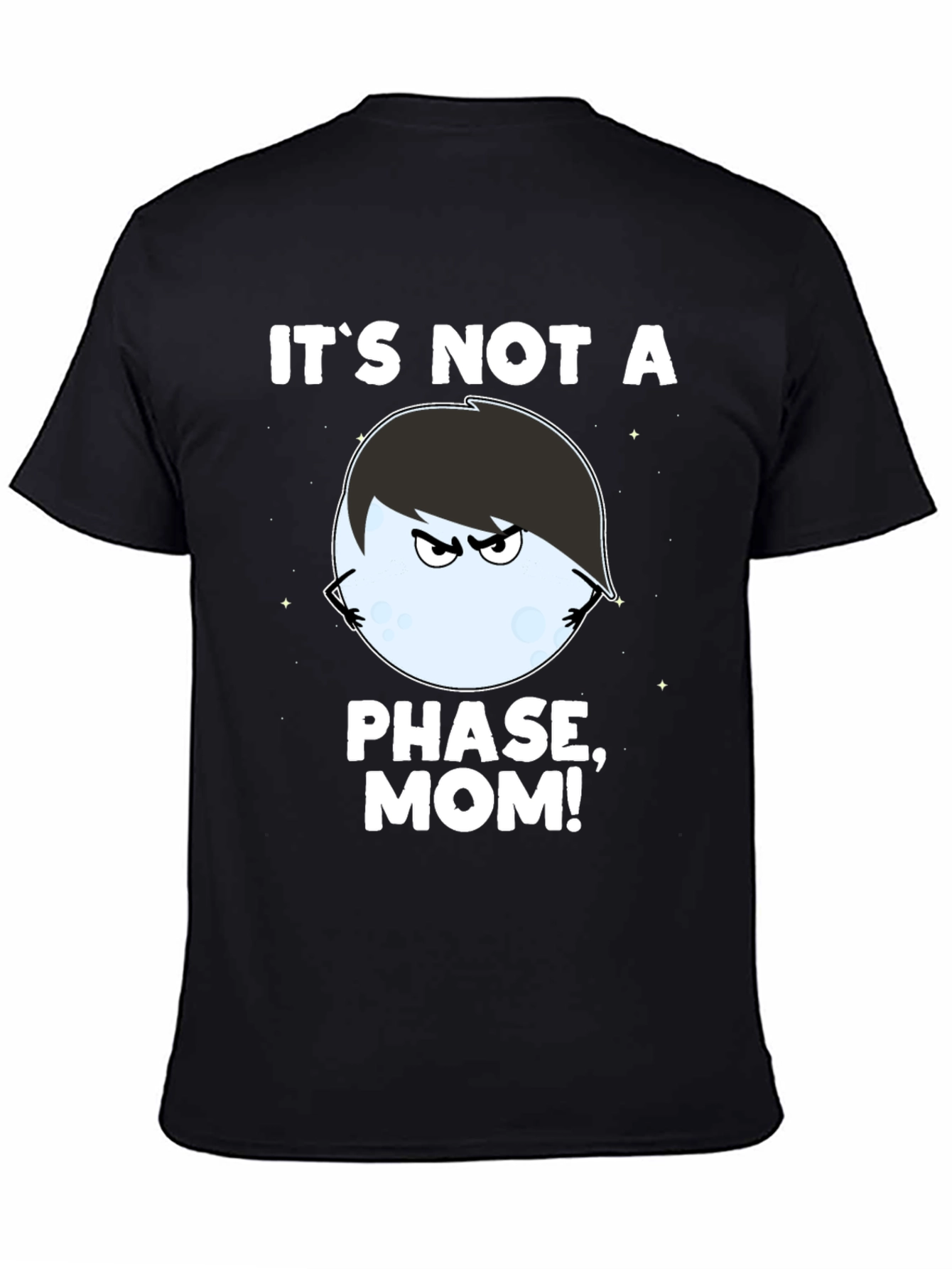 Black Emo Moon Phase Graphic Tee view 4