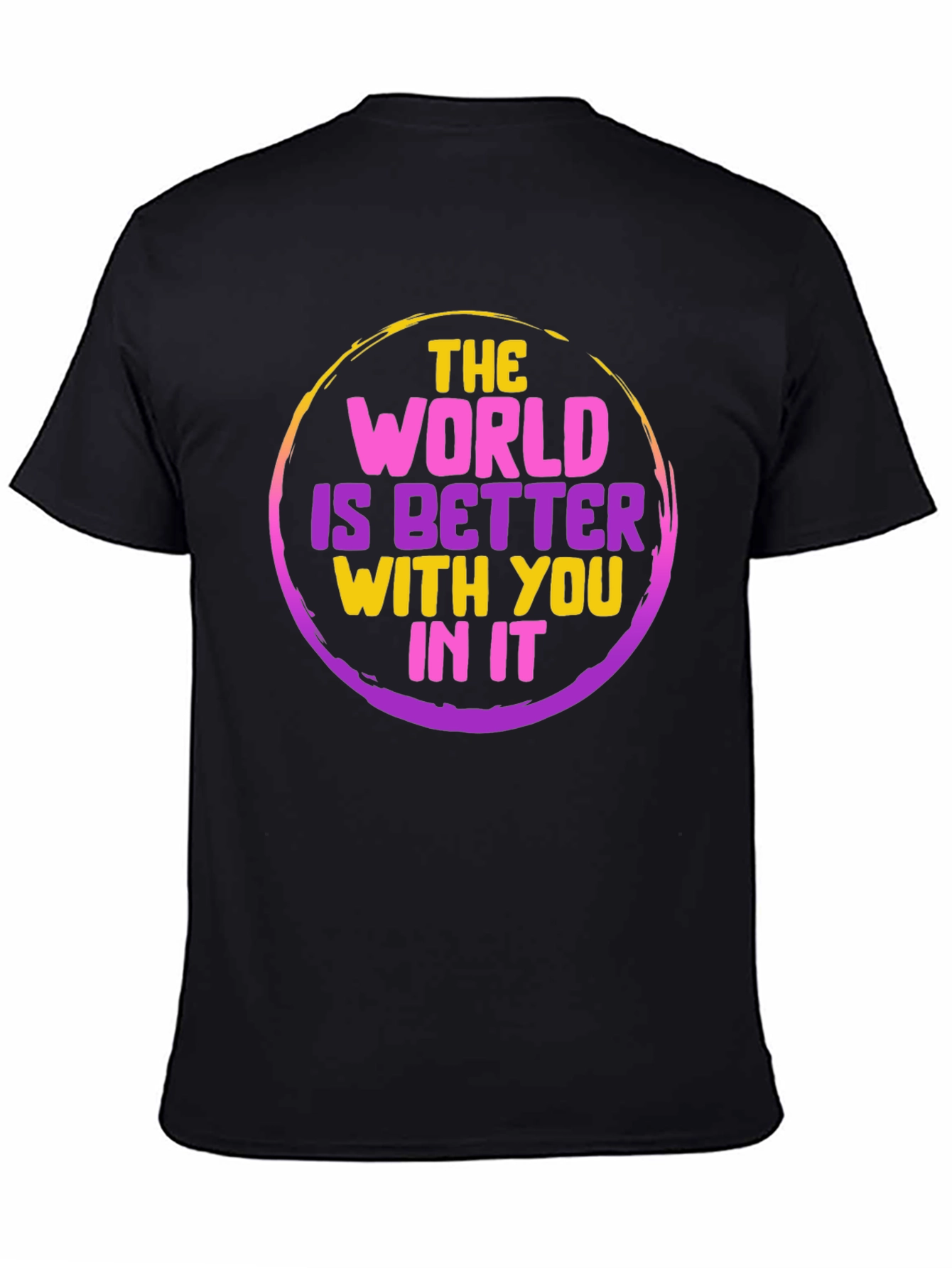 Black Inspirational "World is Better" Graphic Tee view 4