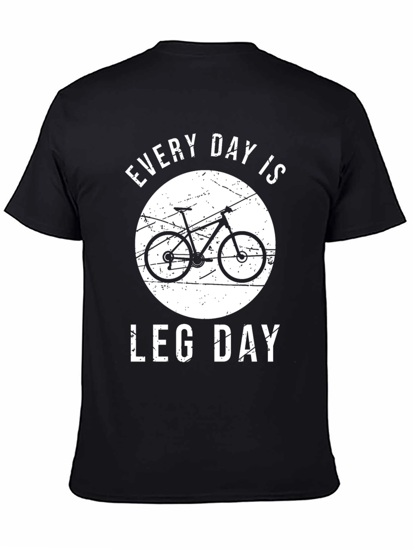 Black Every Day is Leg Day Cycling T-Shirt view 4