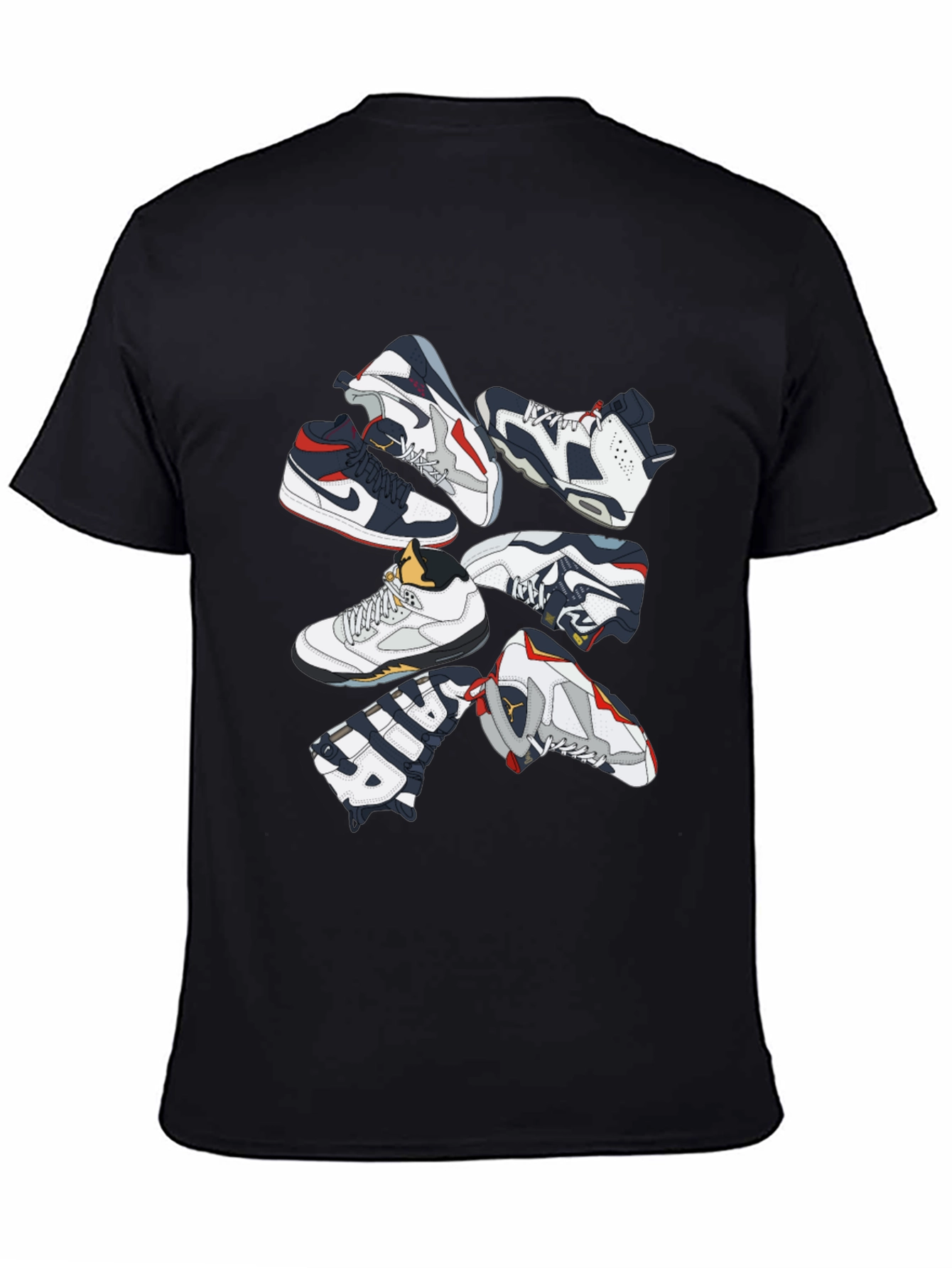 Black Sneakerhead Crew Neck Graphic T-Shirt view 4