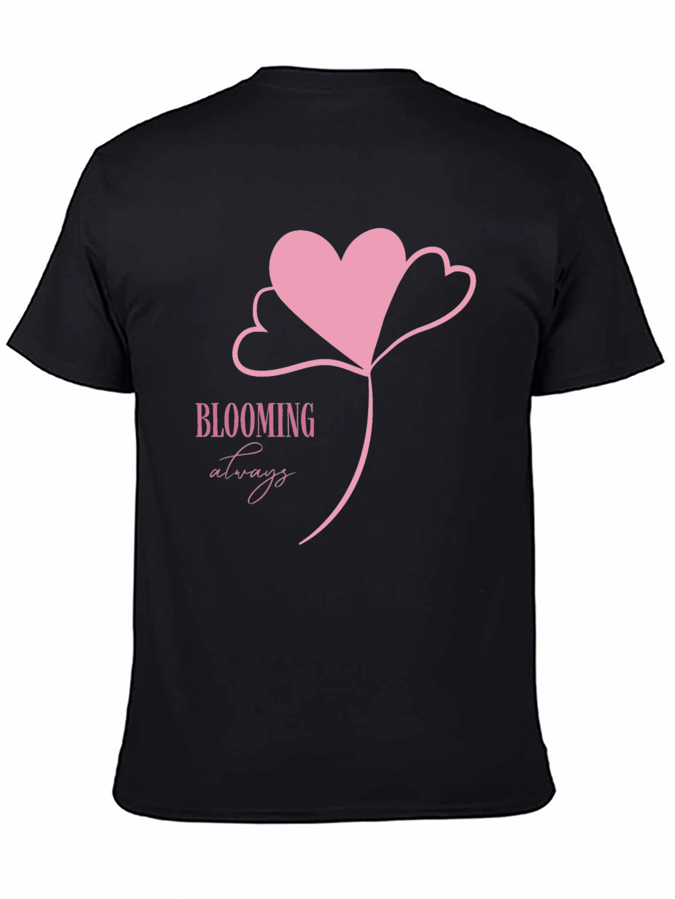 Black Blooming Always Black T-Shirt view 4