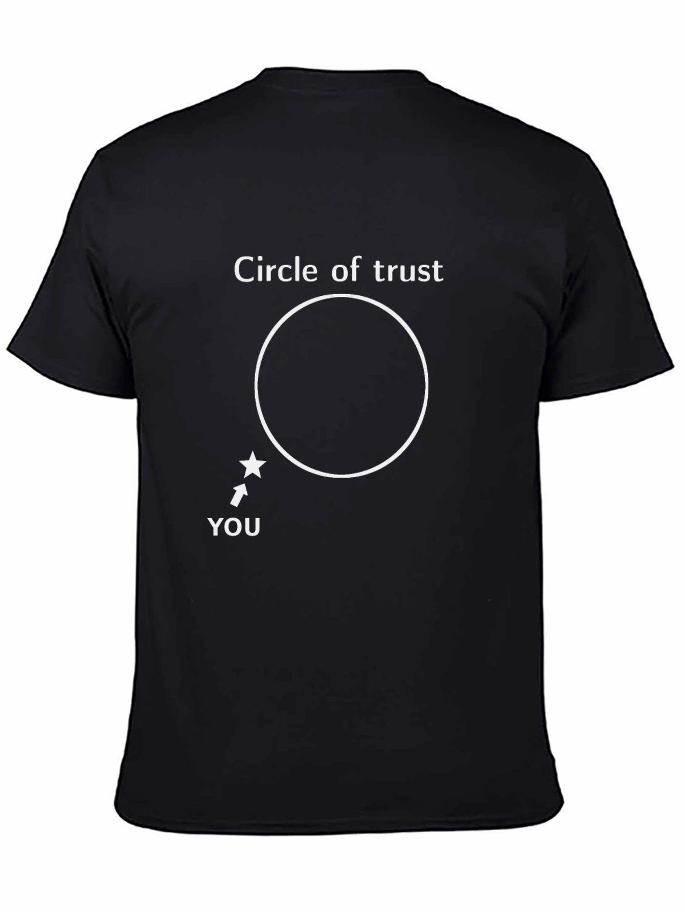 Black Circle of Trust Funny Graphic Tee - Black view 4