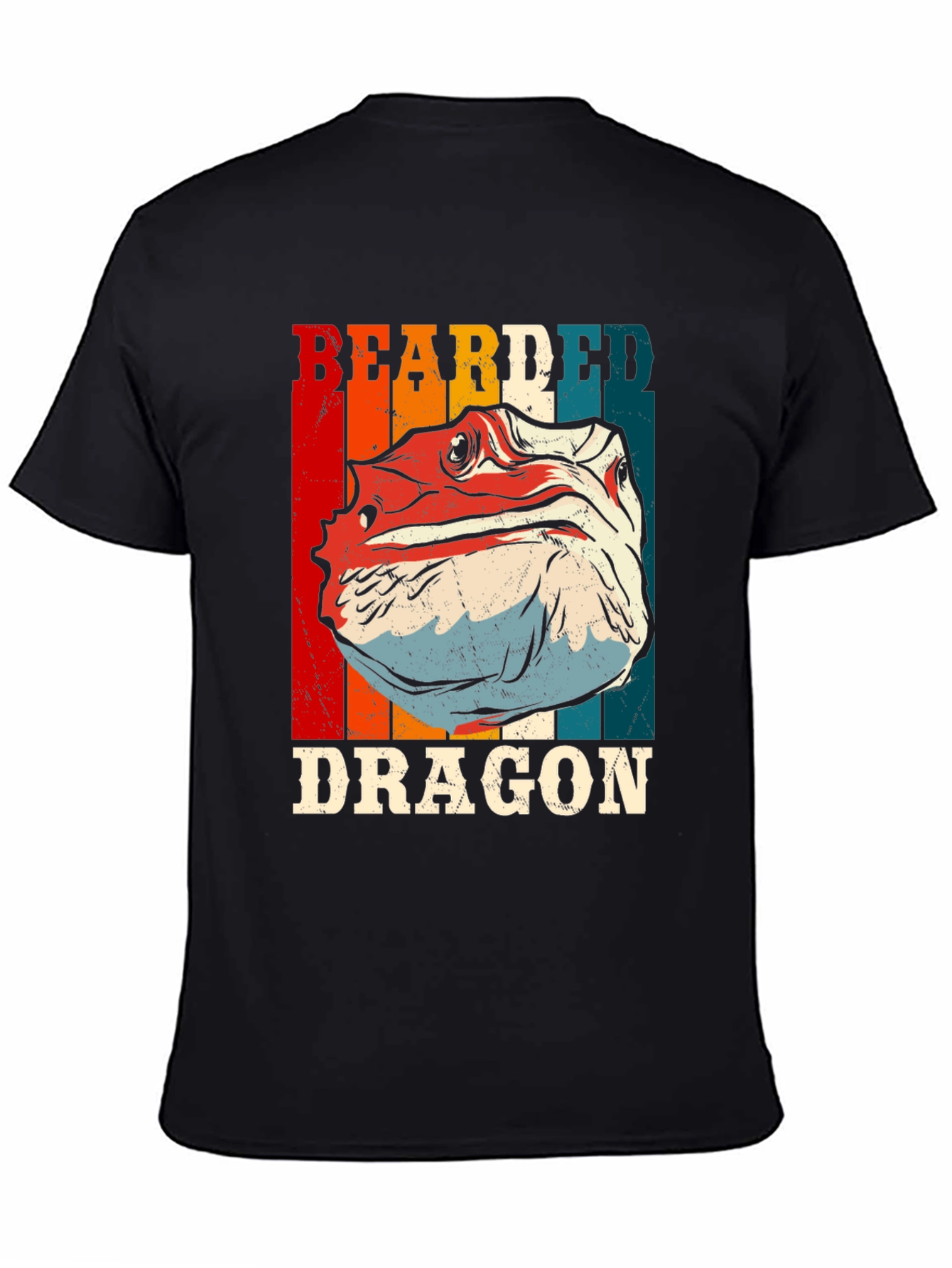 Black Bearded Dragon Graphic T-Shirt - Cool Reptile Tee view 4